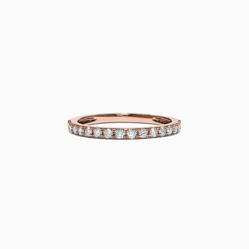 Pave Rose 14K Rose Gold Diamond Band, 0.34 TCW sold by Effy
