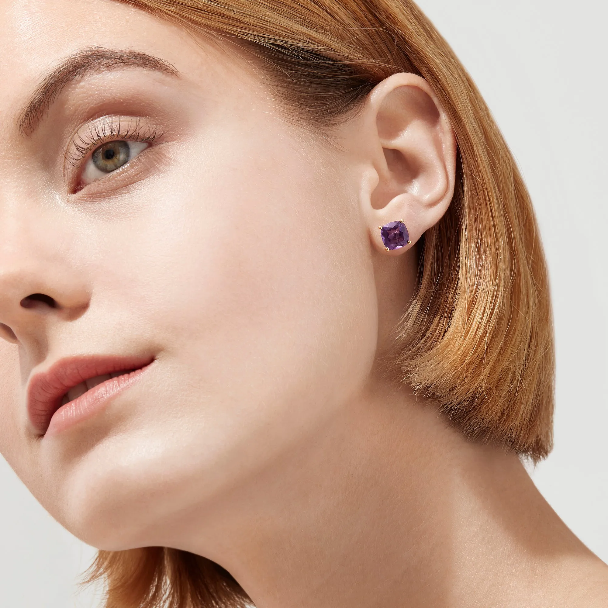 14K Yellow Gold Amethyst Stud Earrings, 4.25 TCW sold by Effy product image thumbnail 2