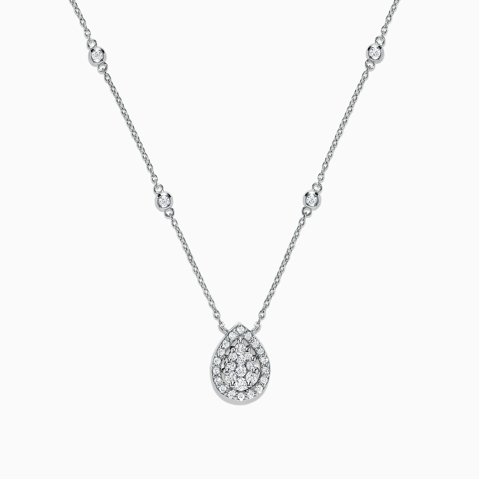 Pave Classica 14K White Gold Diamond Necklace, 0.41 TCW sold by Effy
