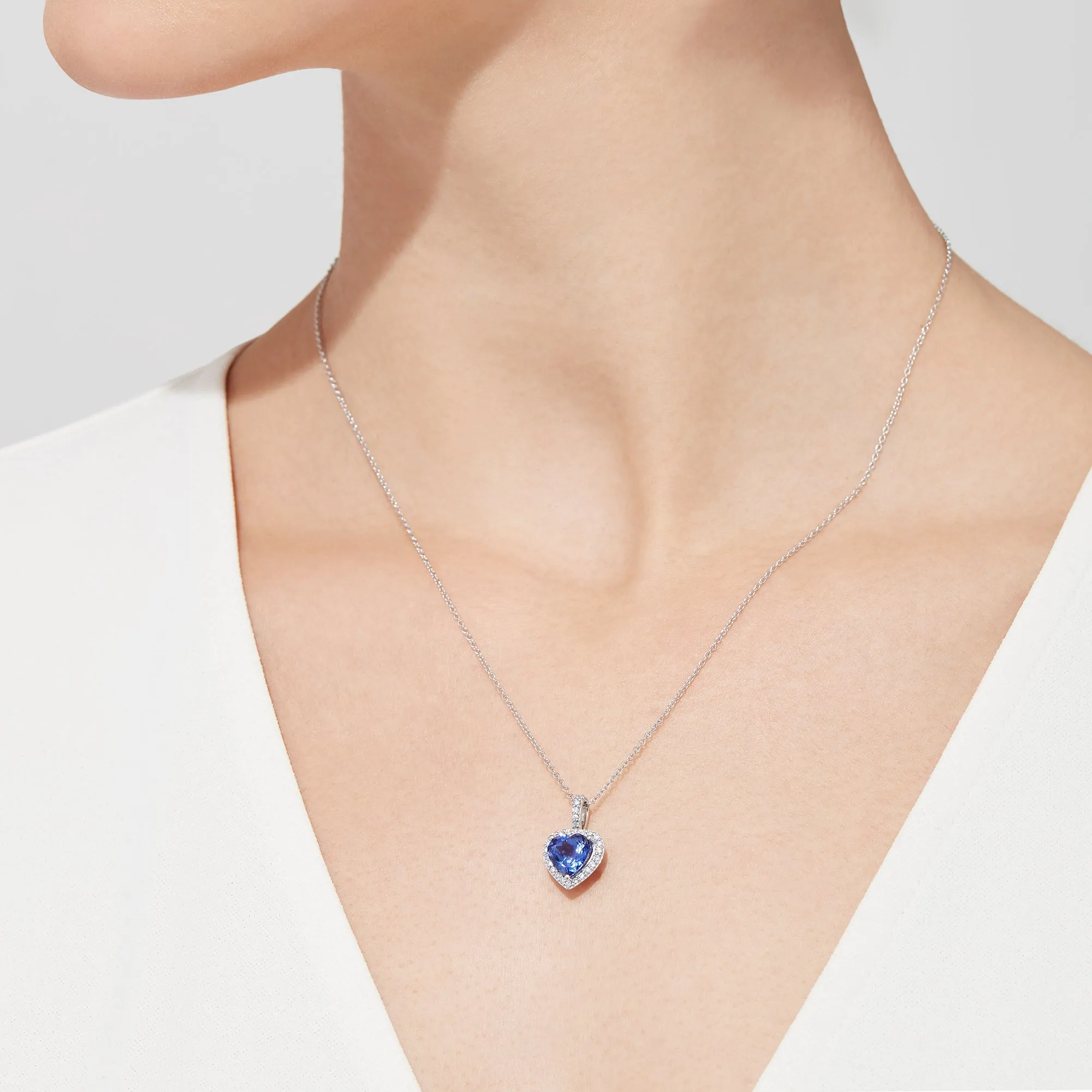 Nahla Siri 14K White Gold Tanzanite and Diamond Heart Pendant, 2.32 TCW sold by Effy product image thumbnail 2