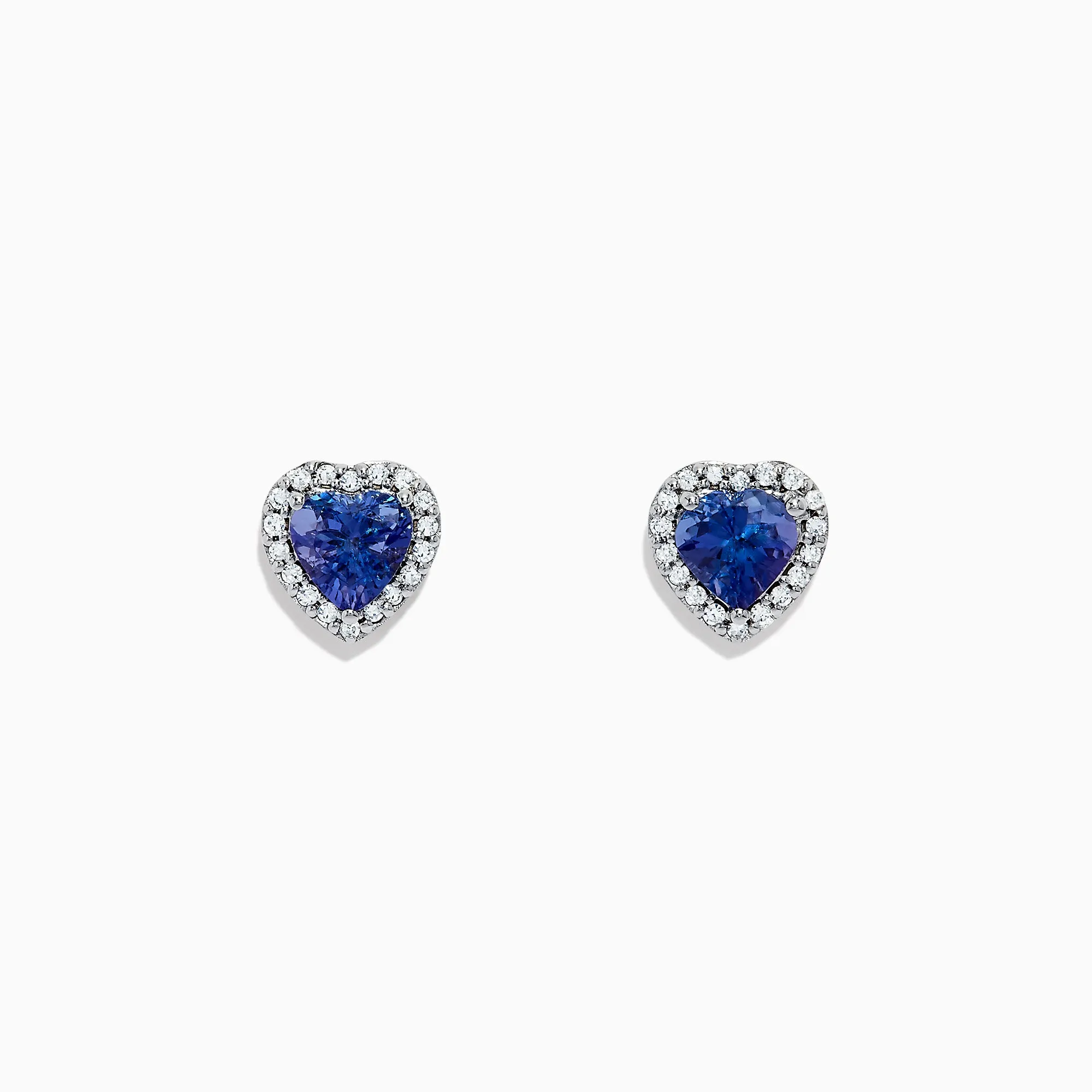 Nahla Siri 14K White Gold Tanzanite and Diamond Heart Earrings, 1.51 TCW sold by Effy