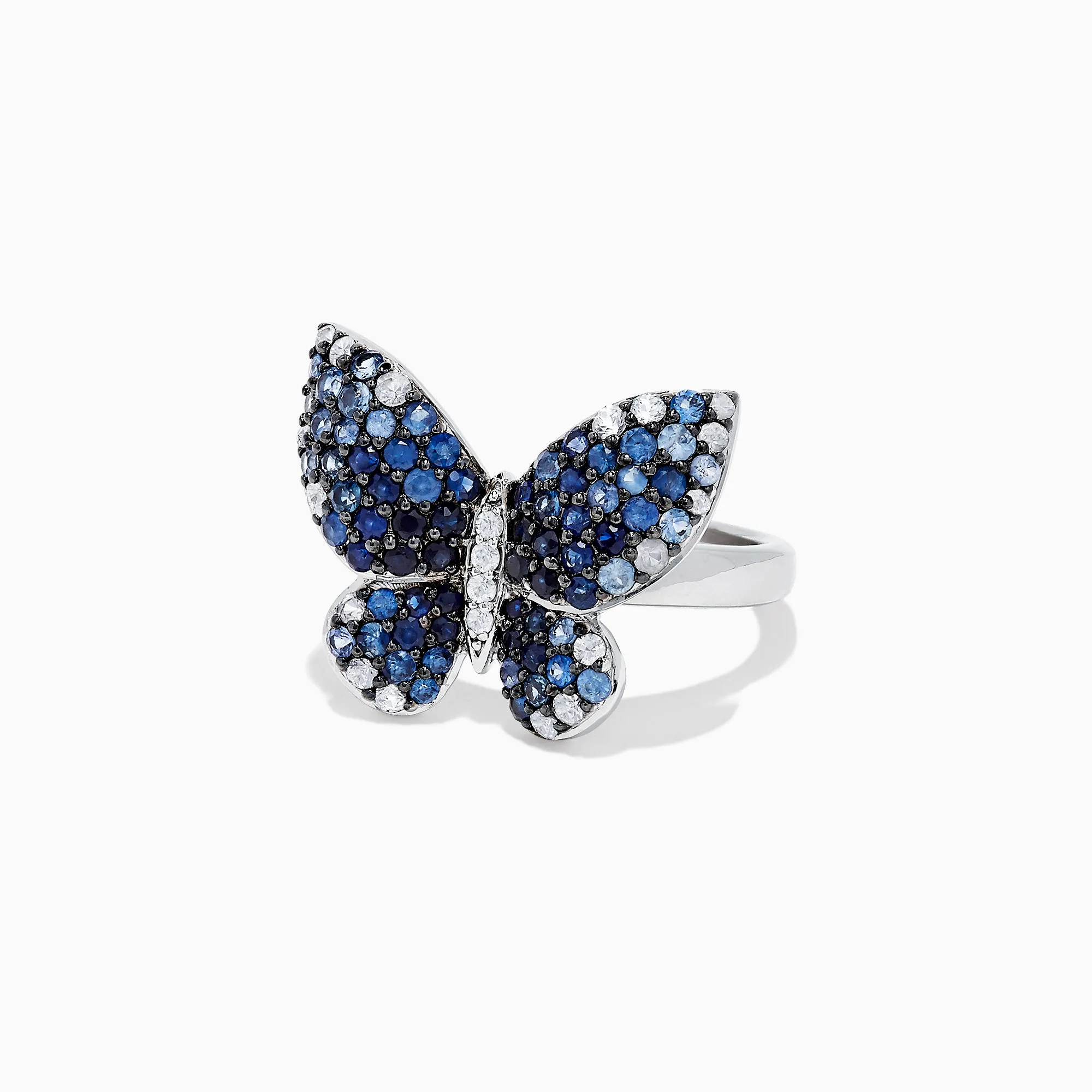 Nature Sterling Silver Blue Sapphire Splash Butterfly Ring, 1.70 TCW sold by Effy product image thumbnail 2