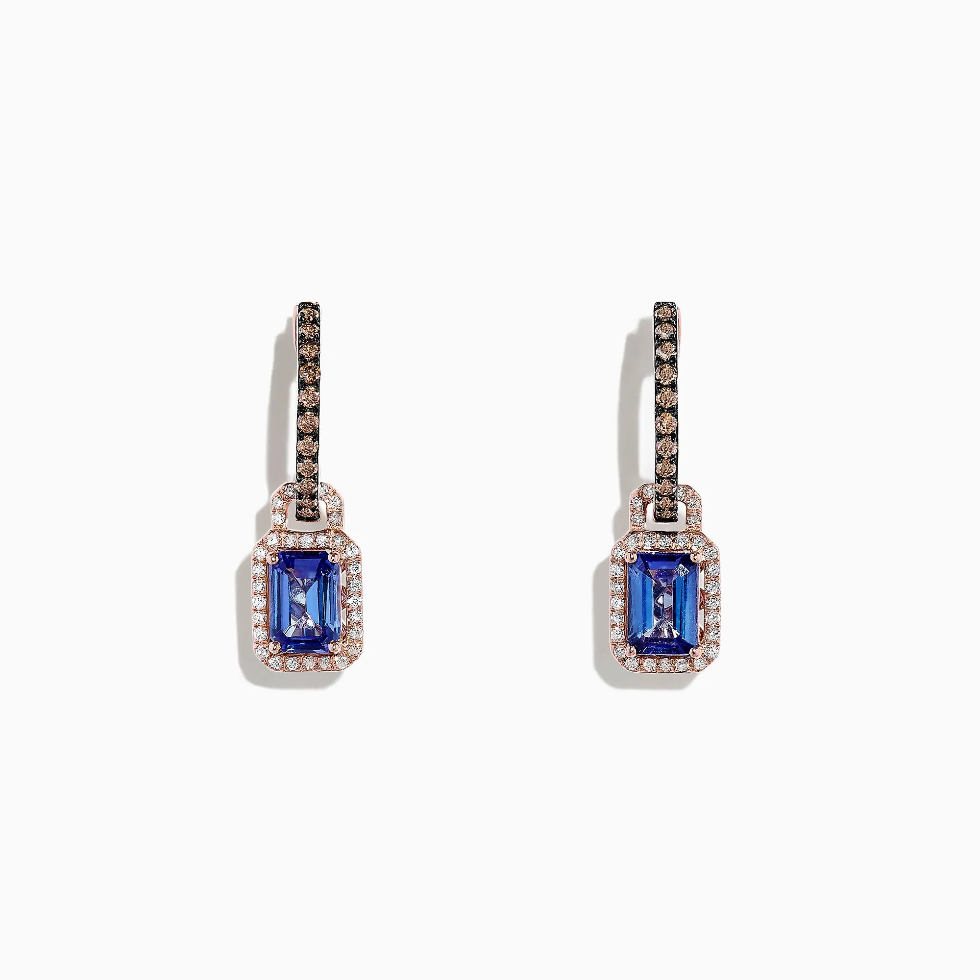 Nahla Siri 14K Rose Gold Tanzanite and Diamond Earrings, 2.22 TCW sold by Effy
