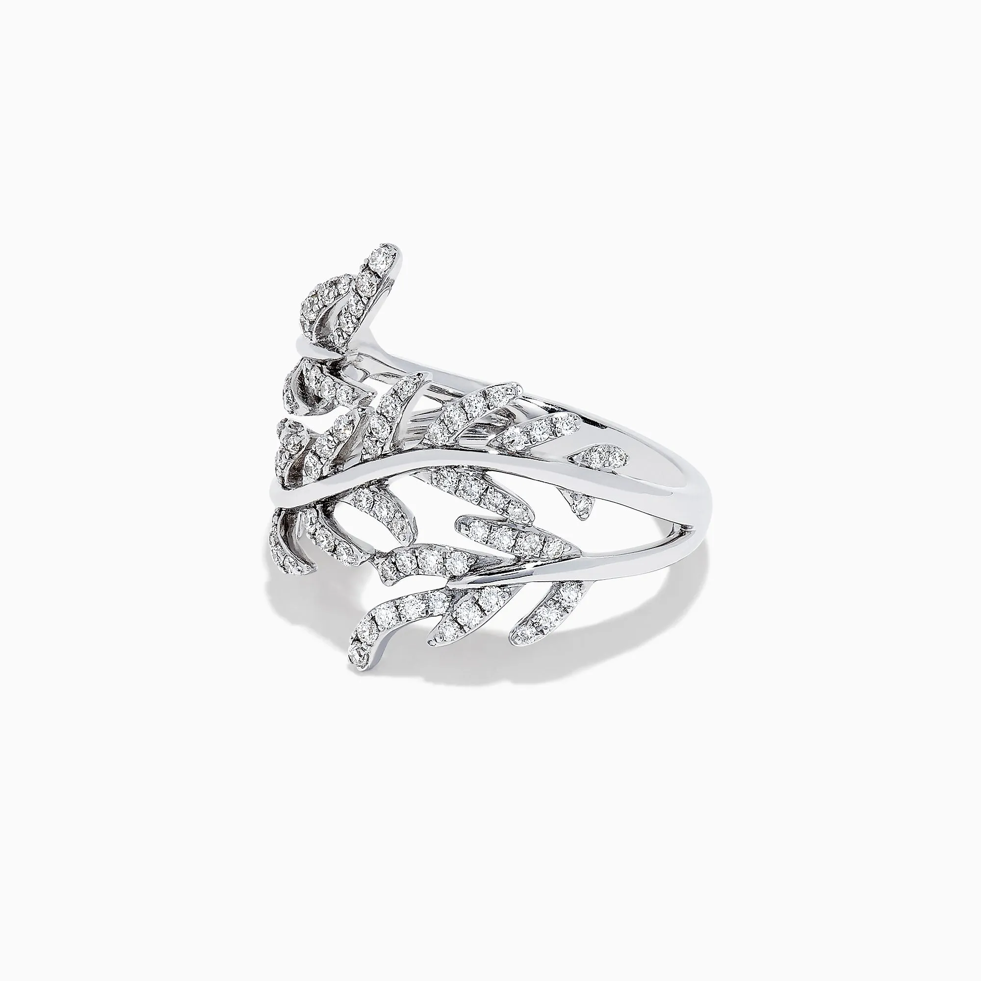 Pave Classica 14K White Gold Diamond Wrapped Leaf Ring, 0.62 TCW sold by Effy product image thumbnail 2