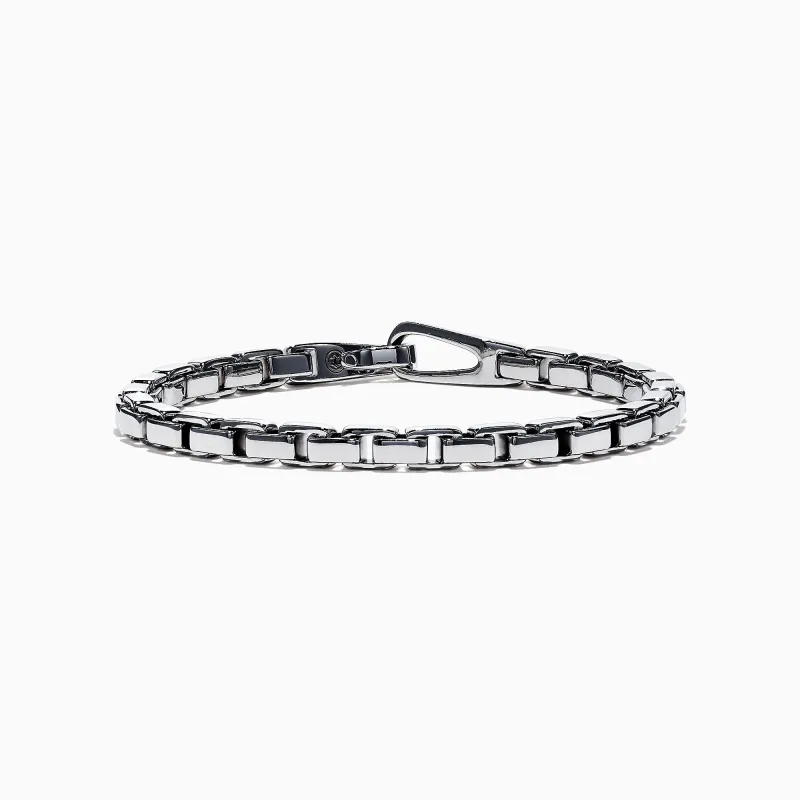 Men's Sterling Silver Box Link Bracelet sold by Effy