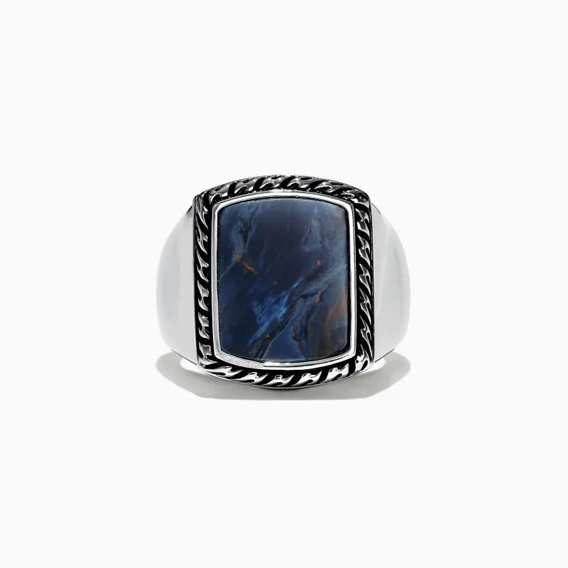 Men's Sterling Silver Pietersite Ring, 6.00 TCW sold by Effy