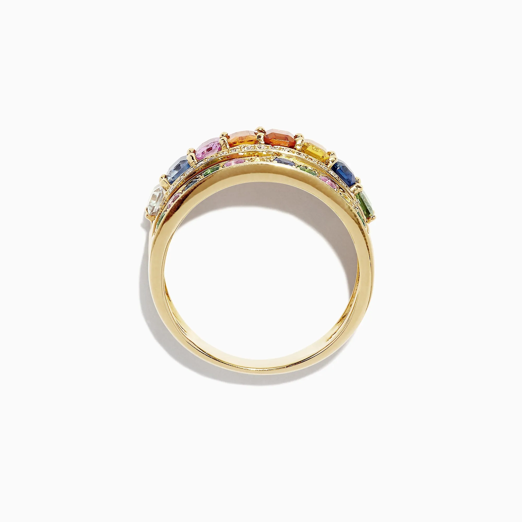 Watercolors 14K Yellow Gold Multi Sapphire and Diamond Ring, 2.76 TCW sold by Effy product image thumbnail 3