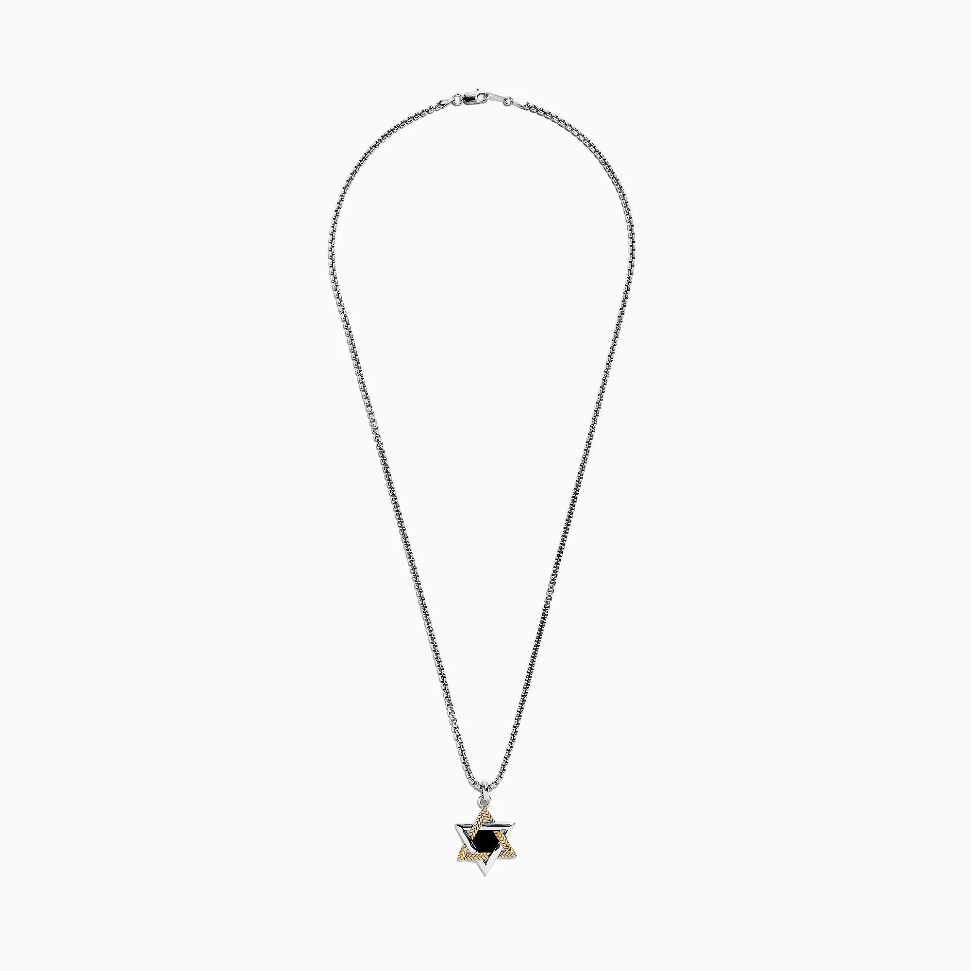 Men's Sterling Silver Onyx Star of David Pendant, 0.60 TW sold by Effy product image thumbnail 2