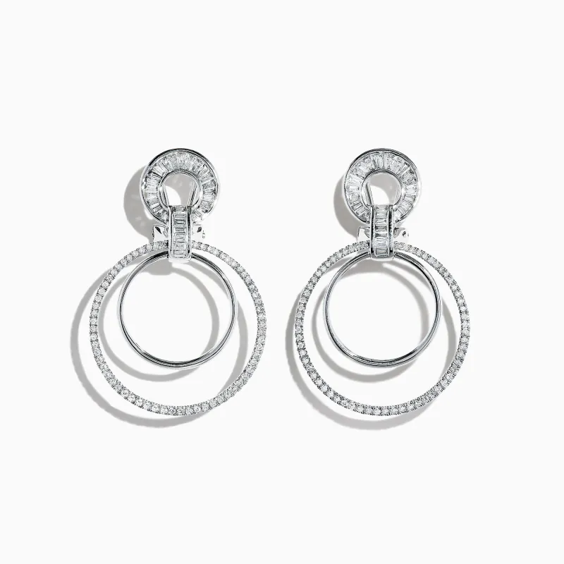 Classique 14K White Gold Diamond Drop Earrings, 1.12 TCW sold by Effy