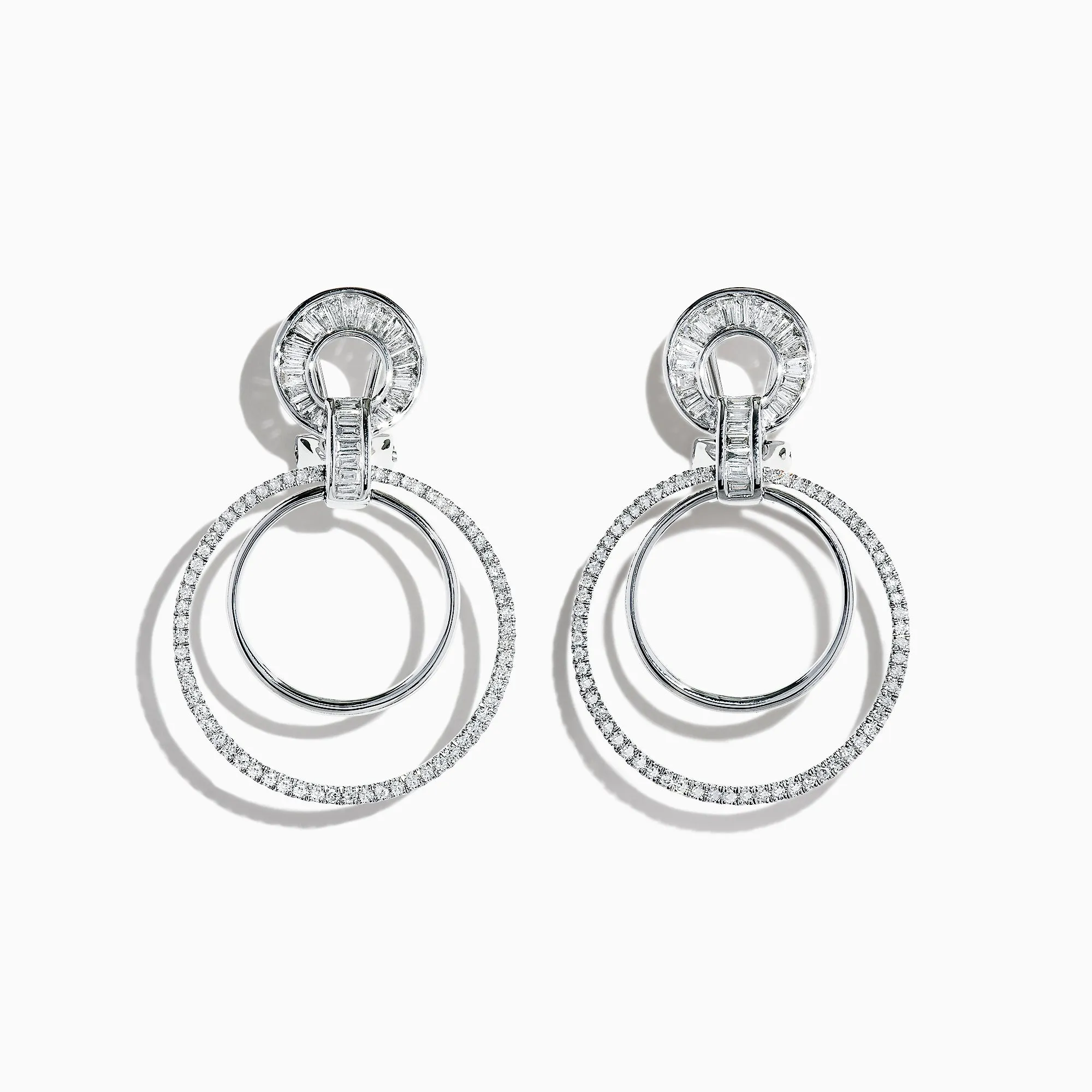 Classique 14K White Gold Diamond Drop Earrings, 1.12 TCW sold by Effy