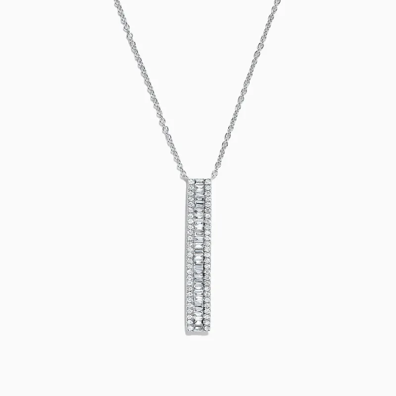 Classique 14K White Gold Diamond Vertical Necklace, 0.61 TCW sold by Effy
