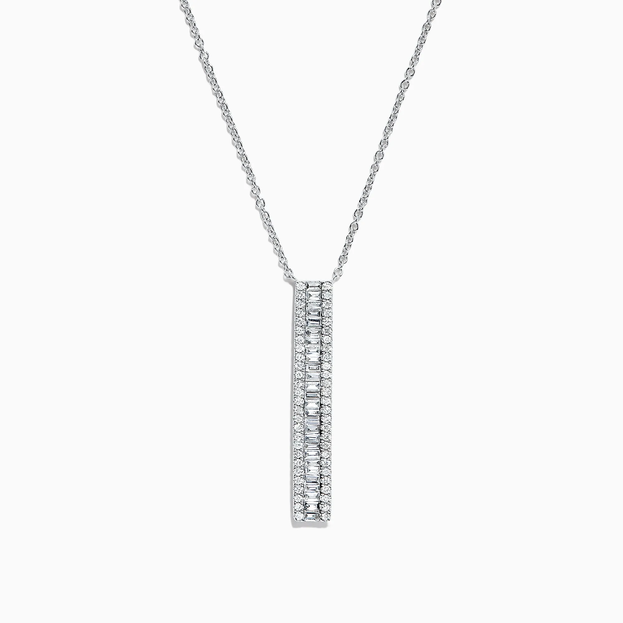 Classique 14K White Gold Diamond Vertical Necklace, 0.61 TCW sold by Effy
