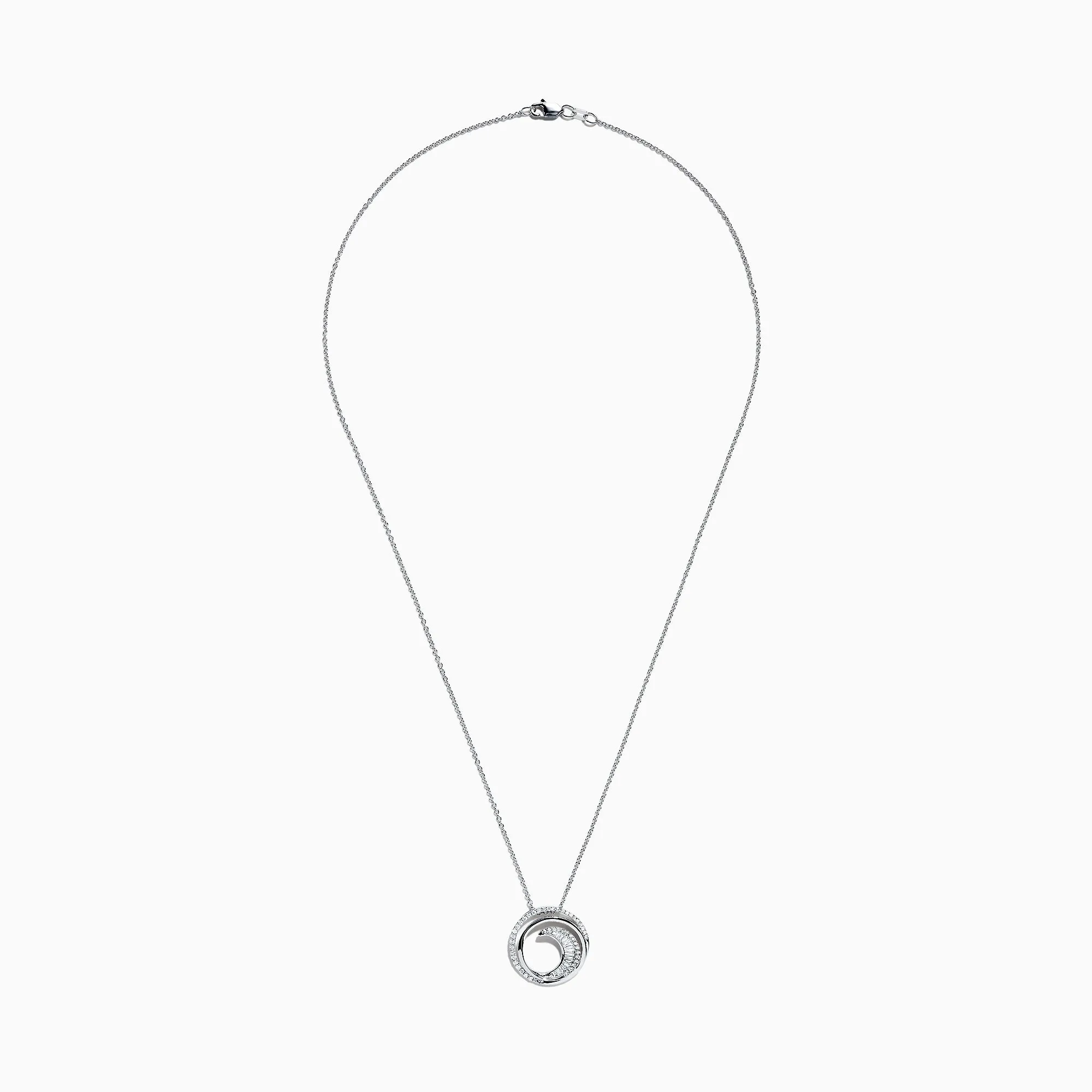 Classique 14K White Gold Diamond Swirl Pendant, 0.48 TCW sold by Effy product image thumbnail 3