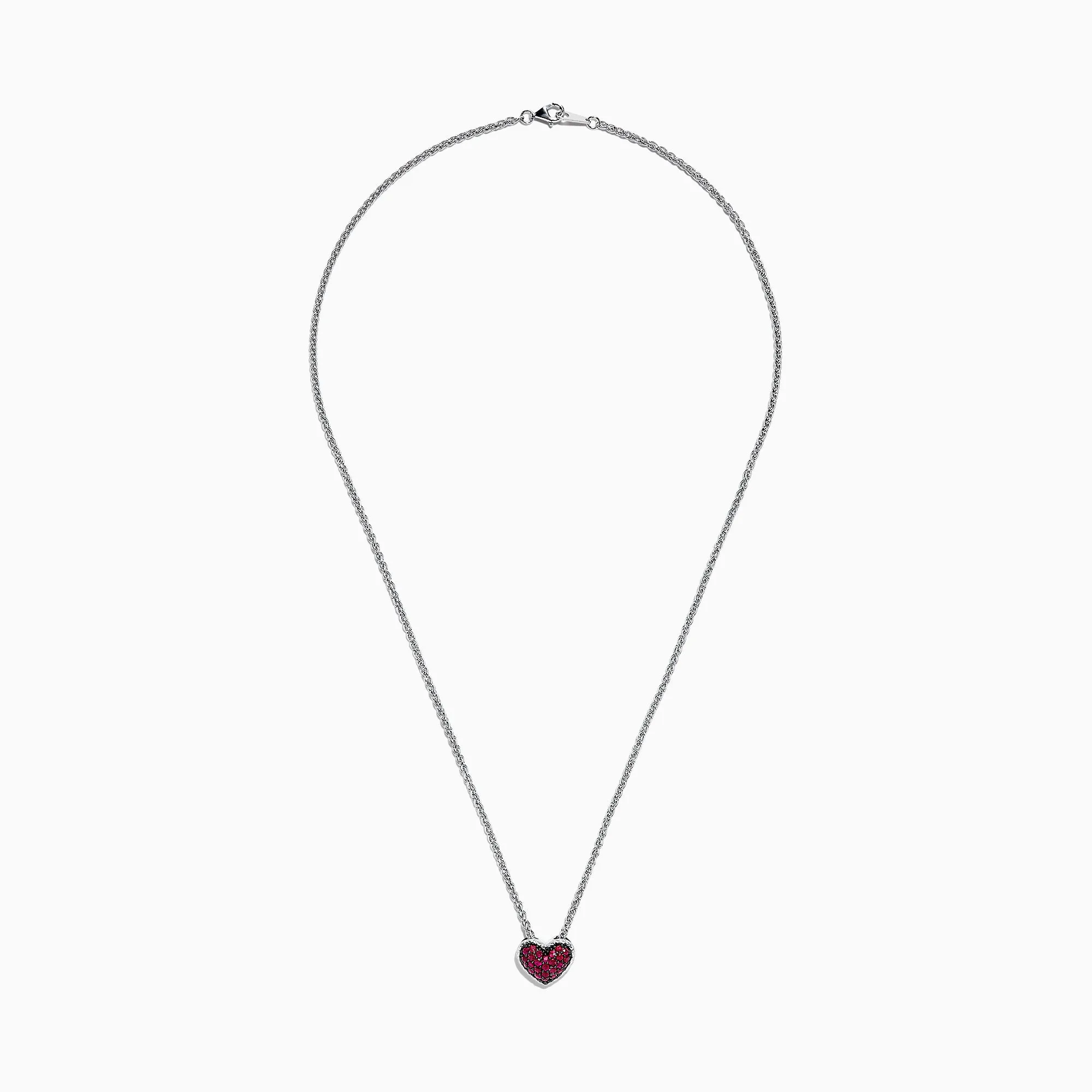 925 Sterling Silver Ruby Heart Pendant, 0.65 TCW sold by Effy product image thumbnail 2