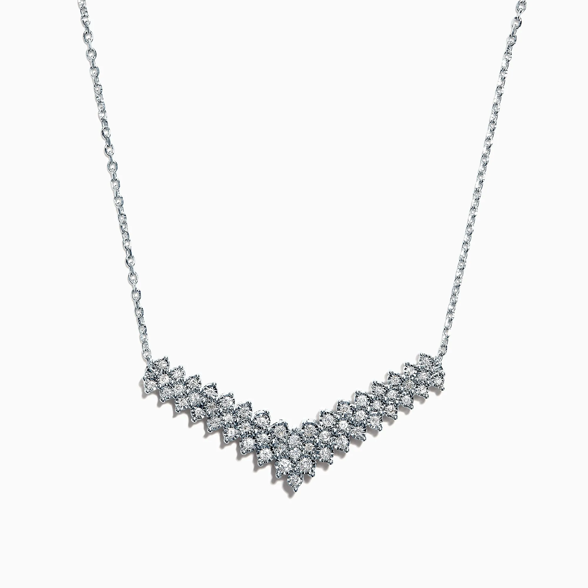 925 Sterling Silver Diamond Necklace, 0.47 TCW sold by Effy