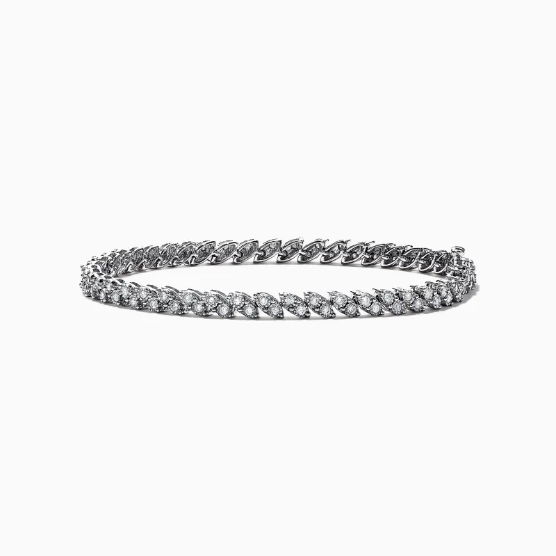 Pave Classica 14K White Gold Diamond Tennis Bracelet, 1.03 TCW sold by Effy