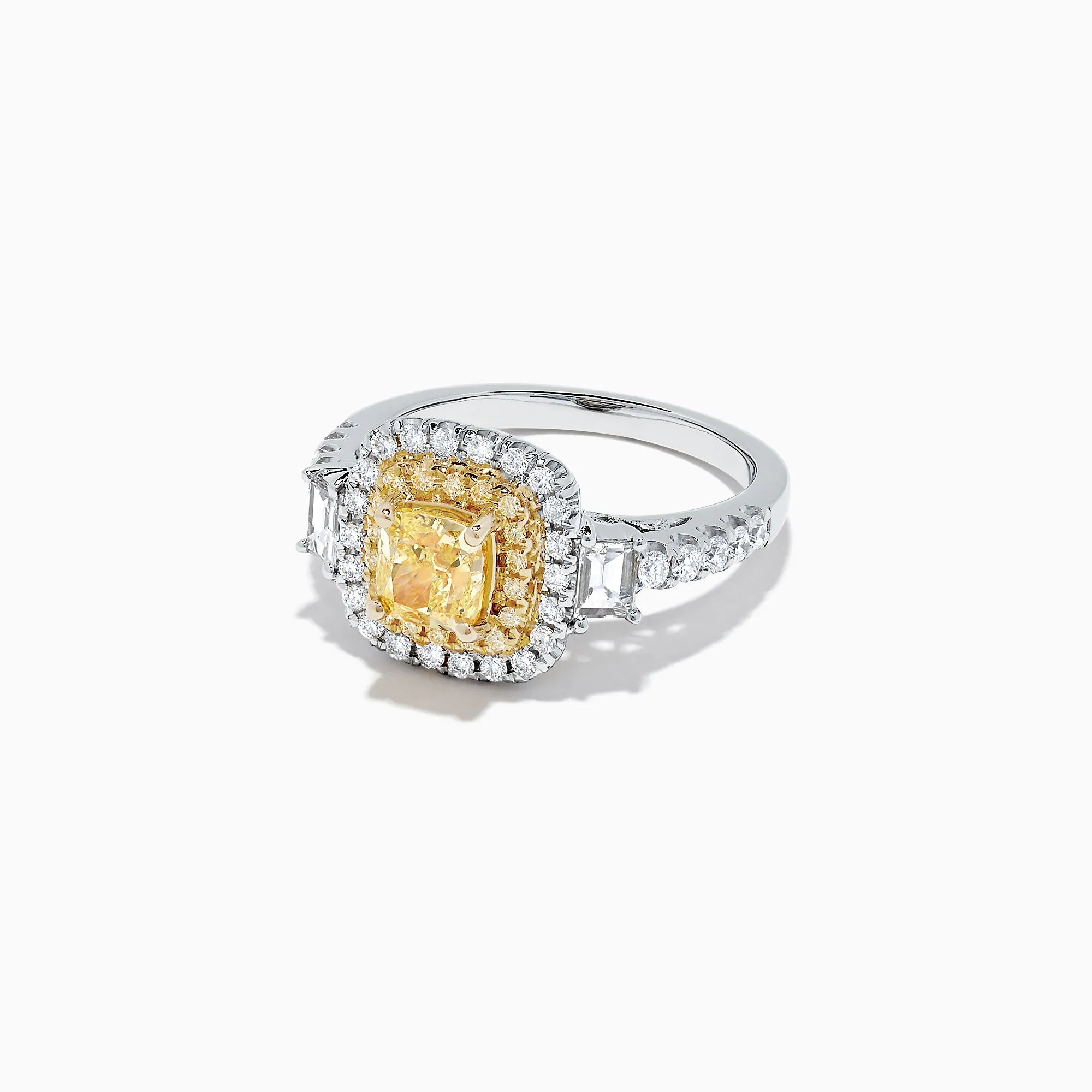 Canare 18K Two-Tone Gold Cushion Cut Yellow Diamond Ring, 1.98 TCW sold by Effy product image thumbnail 2