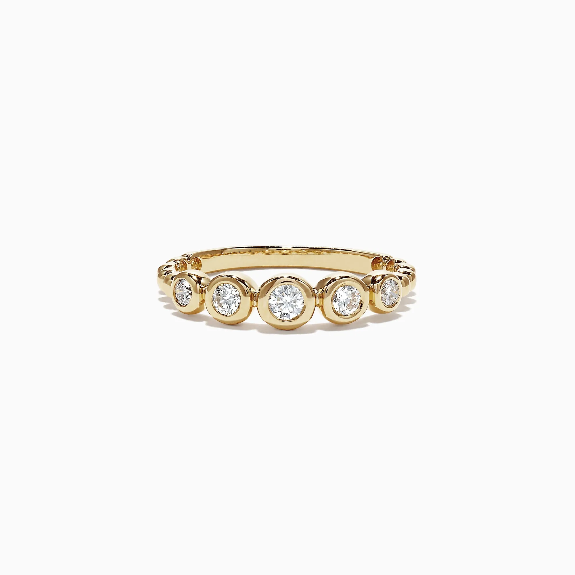 D'Oro 14K Yellow Gold Bezel Set Diamond Ring, 0.33 TCW sold by Effy