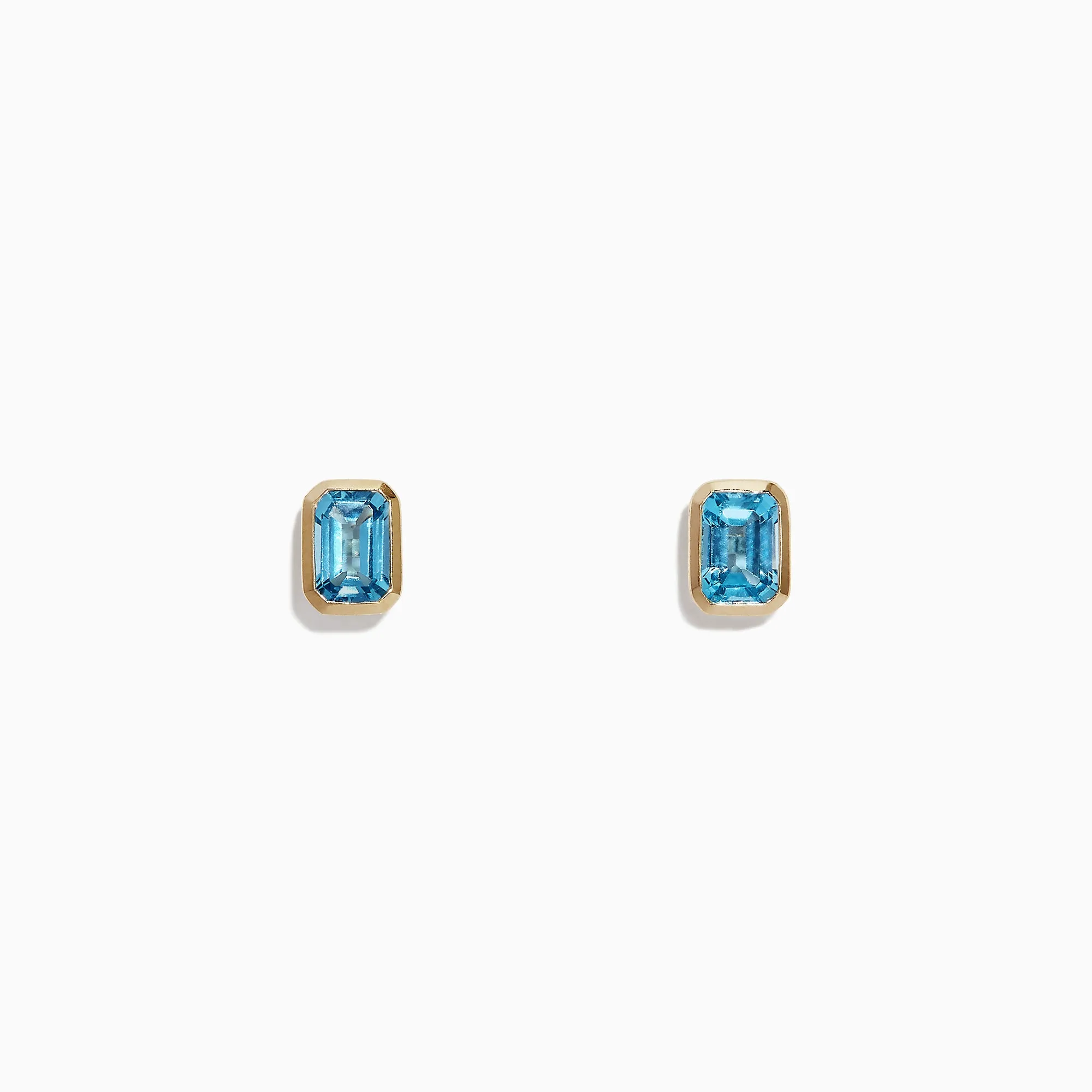 Ocean Bleu 14K Yellow Gold Blue Topaz Stud Earrings, 1.37 TCW sold by Effy