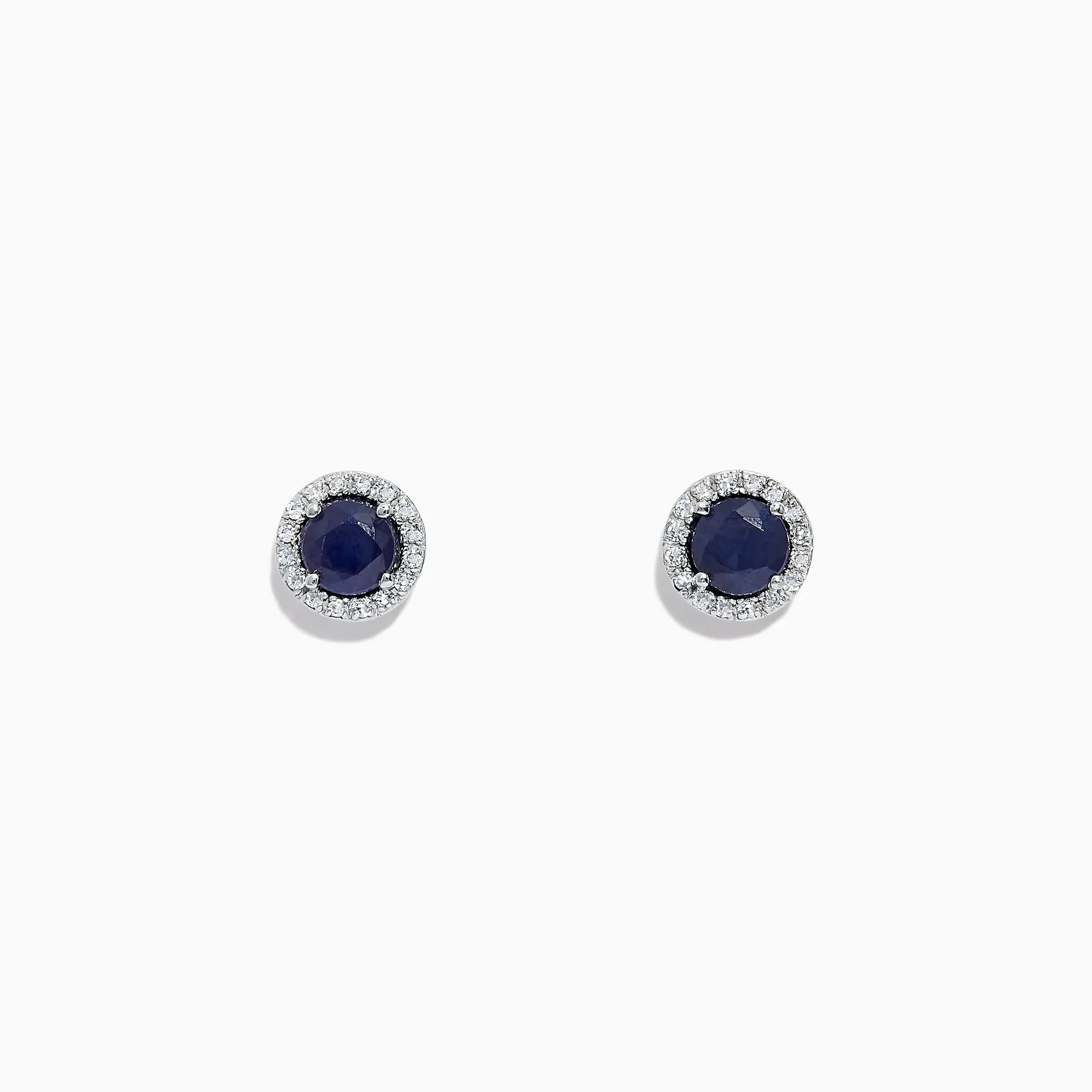 Royale Bleu 14K White Gold Sapphire & Diamond Stud Earrings, 1.27 TCW sold by Effy