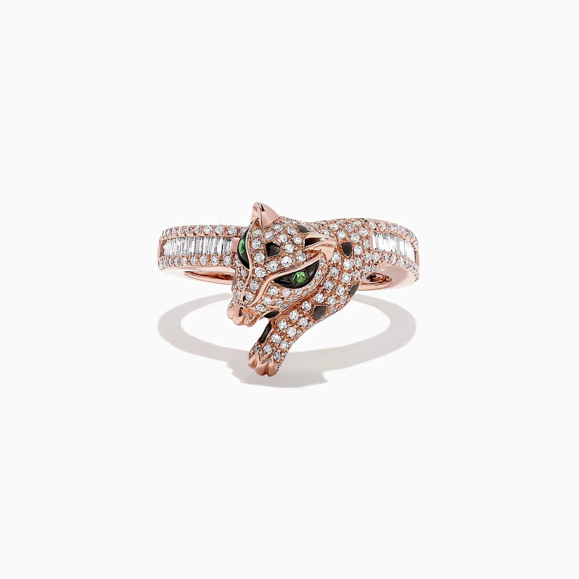 Signature 14K Rose Gold Diamond and Tsavorite Ring, 0.72 TCW sold by Effy