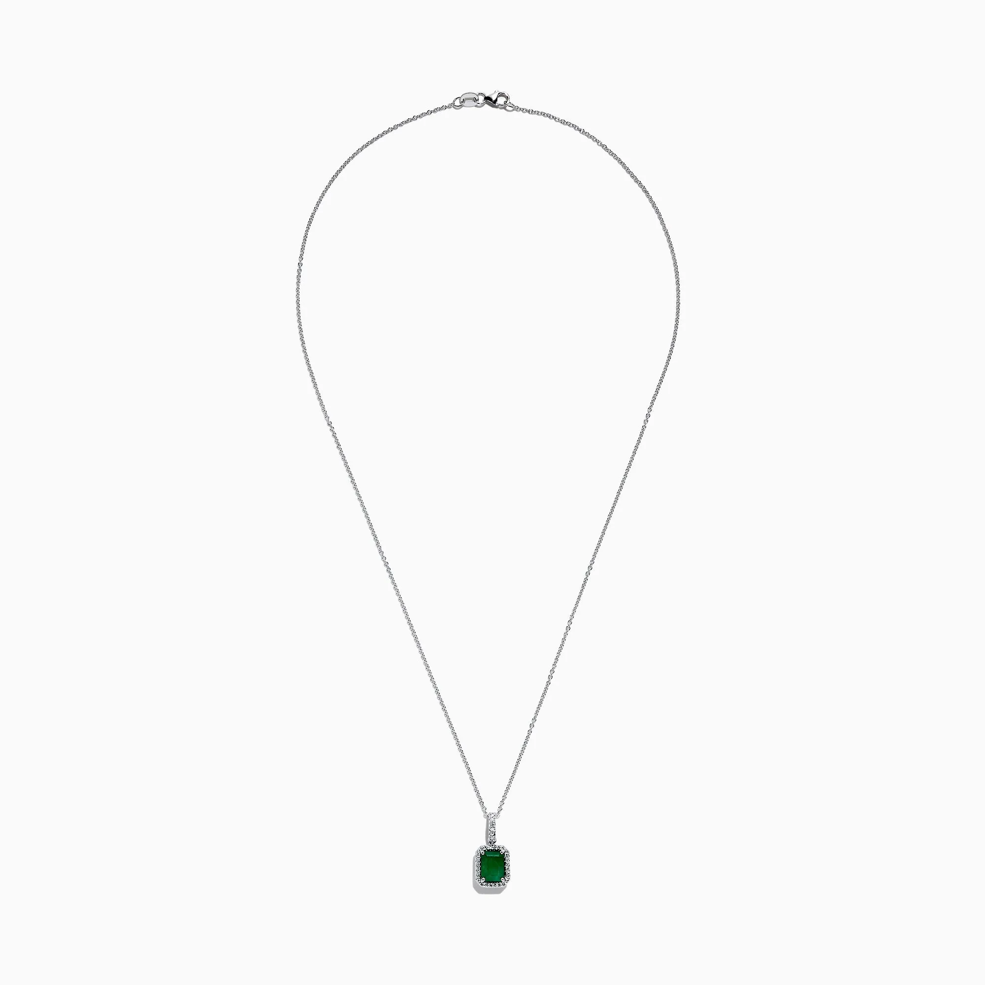 Brasilica 14K White Gold Emerald and Diamond Pendant, 1.55 TCW sold by Effy product image thumbnail 2