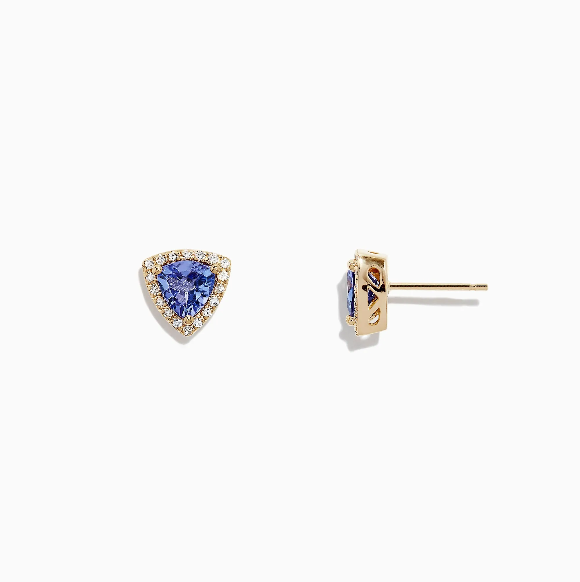 Nahla Siri 14K Yellow Gold Tanzanite and Diamond Stud Earrings, 1.19 TCW sold by Effy product image thumbnail 3