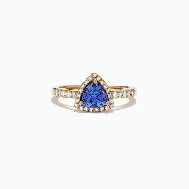 Nahla Siri 14K Yellow Gold Tanzanite and Diamond Ring, 0.96 TCW sold by Effy