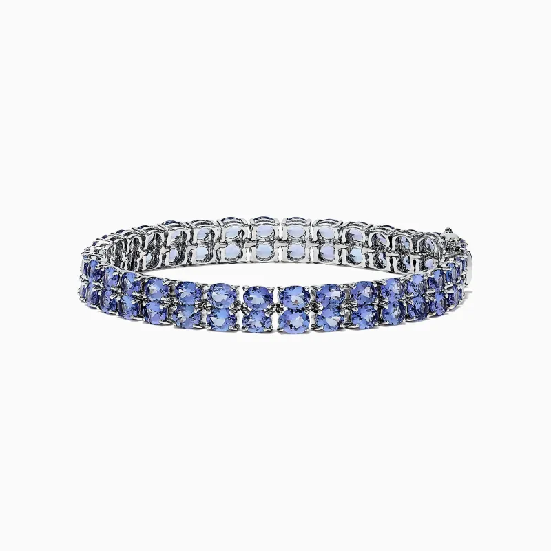 Nahla Siri Sterling Silver Tanzanite Tennis Bracelet, 19.80 TCW sold by Effy
