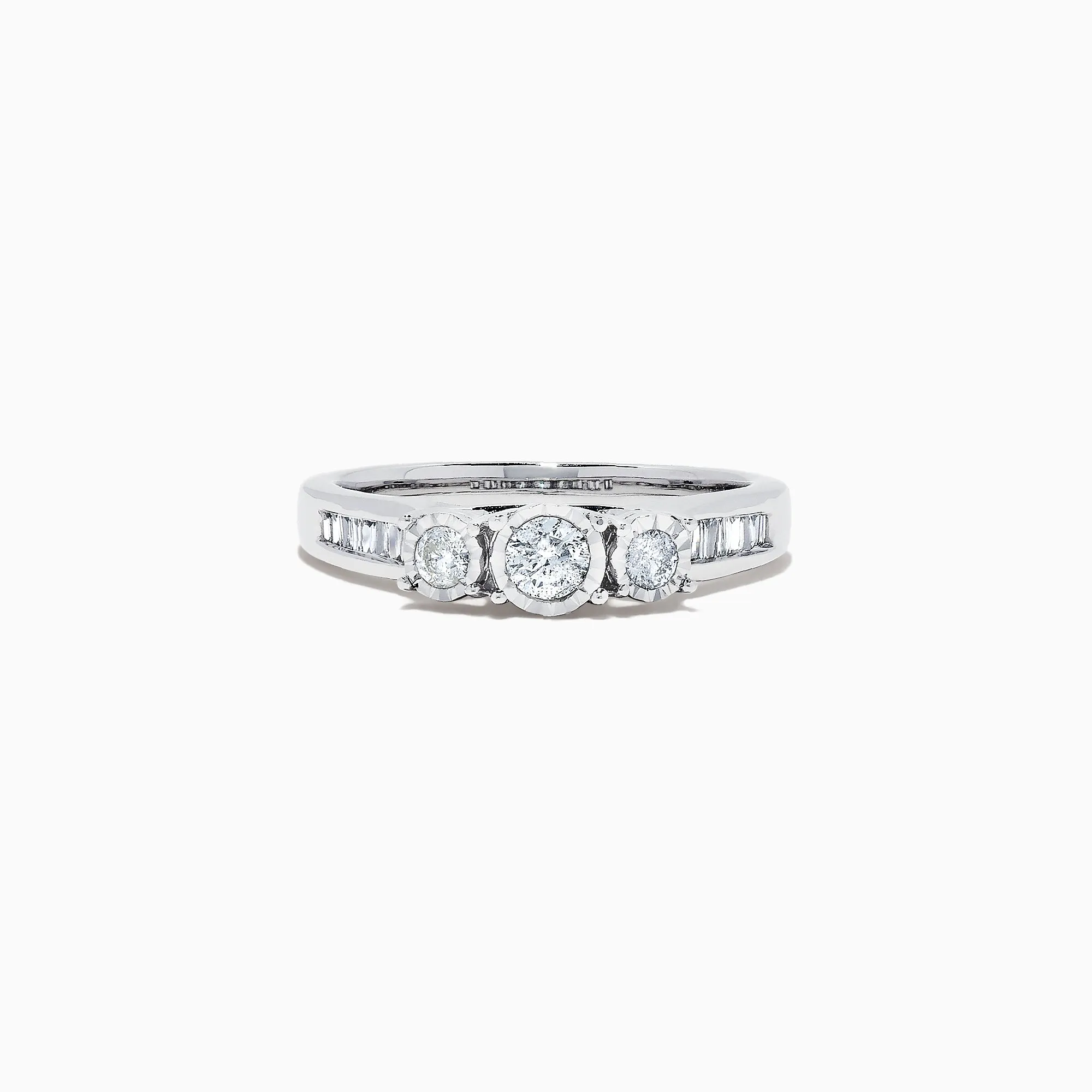 Bridal 14K White Gold Diamond Three Stone Ring, 0.39 TCW sold by Effy