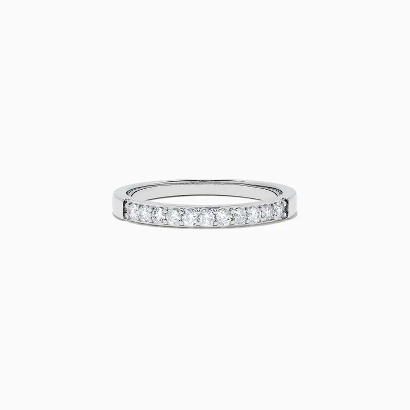 Bridal 14K White Gold Prong Set Diamond Band, 0.24 TCW sold by Effy