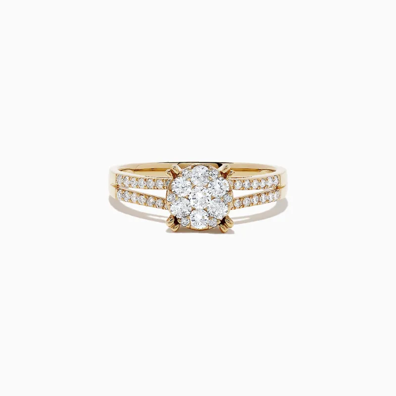 Bouquet 14K Yellow Gold Diamond Cluster Ring, 0.56 TCW sold by Effy