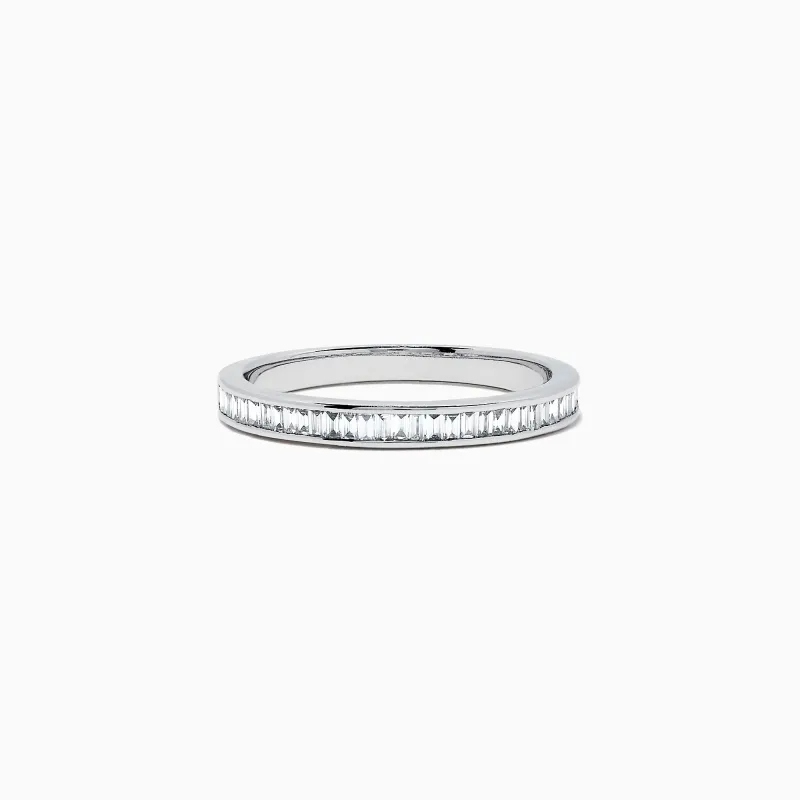 Classique 14K White Gold Channel Set Diamond Stacking Band, 0.44 TCW sold by Effy