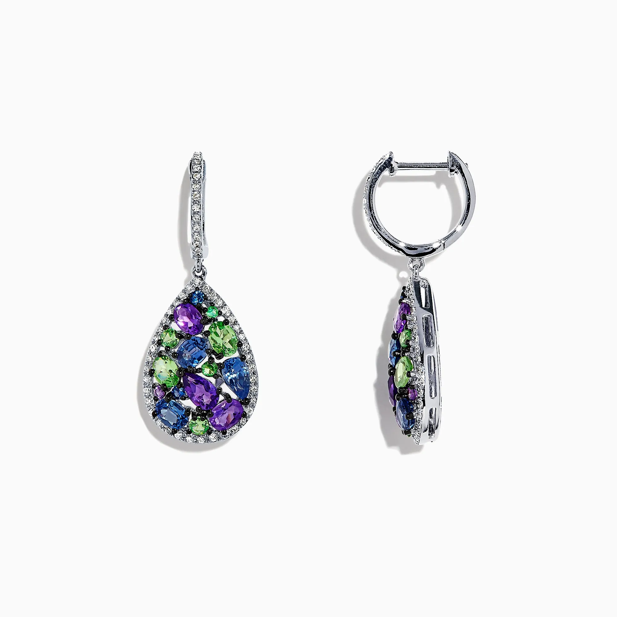Watercolors 14K White Gold Multi Gemstone & Diamond Earrings, 4.28 TCW sold by Effy product image thumbnail 2