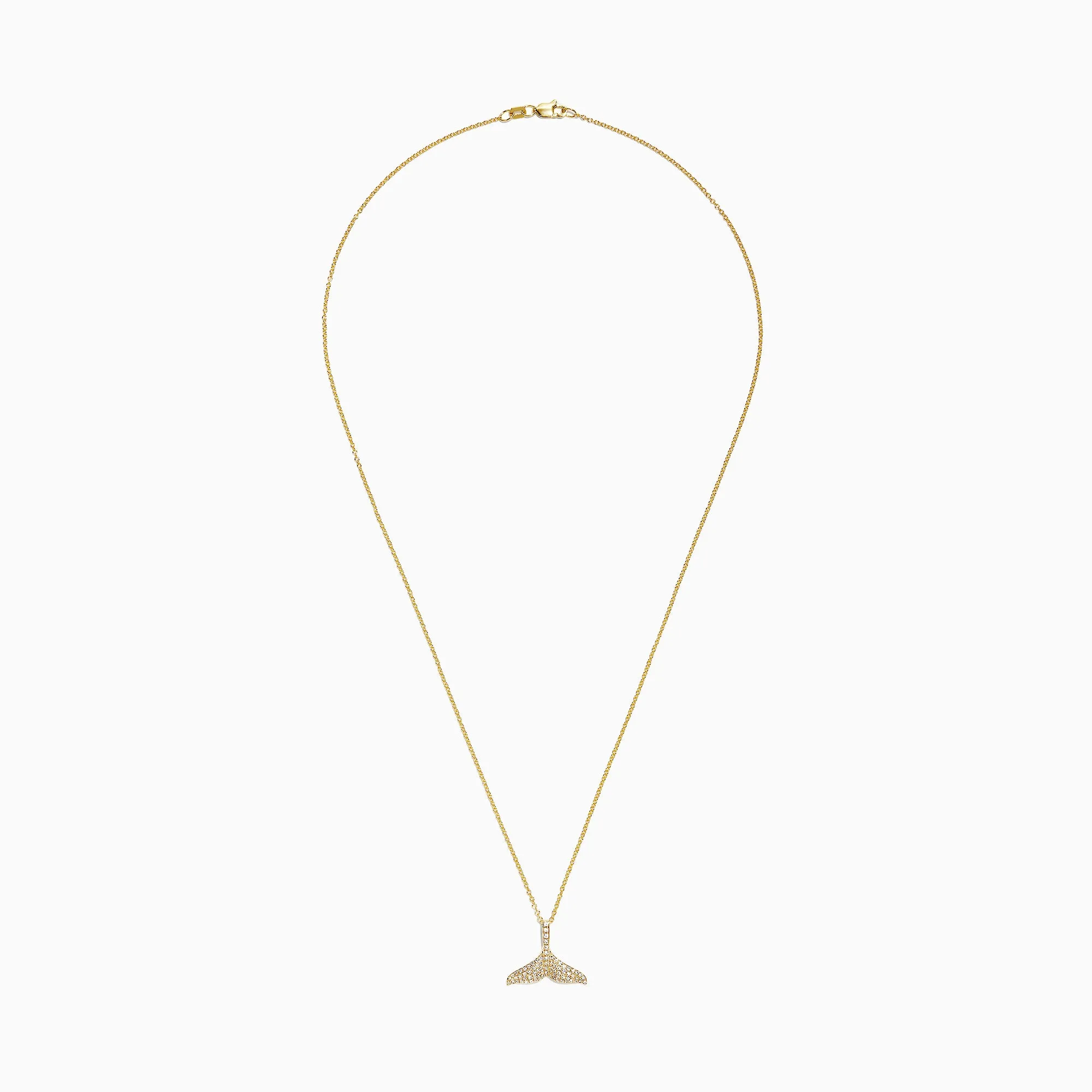 Seaside 14K Yellow Gold Diamond Whale's Tail Pendant, 0.28 TCW sold by Effy product image thumbnail 2