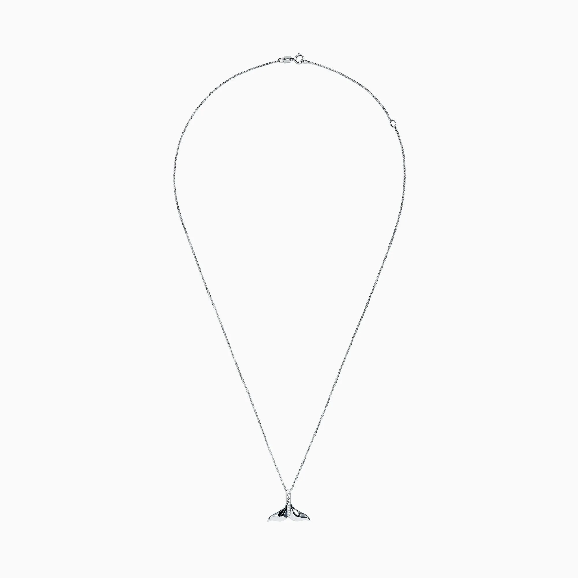Seaside 14K White Gold Diamond Whale's Tail Pendant, 0.05 TCW sold by Effy product image thumbnail 2