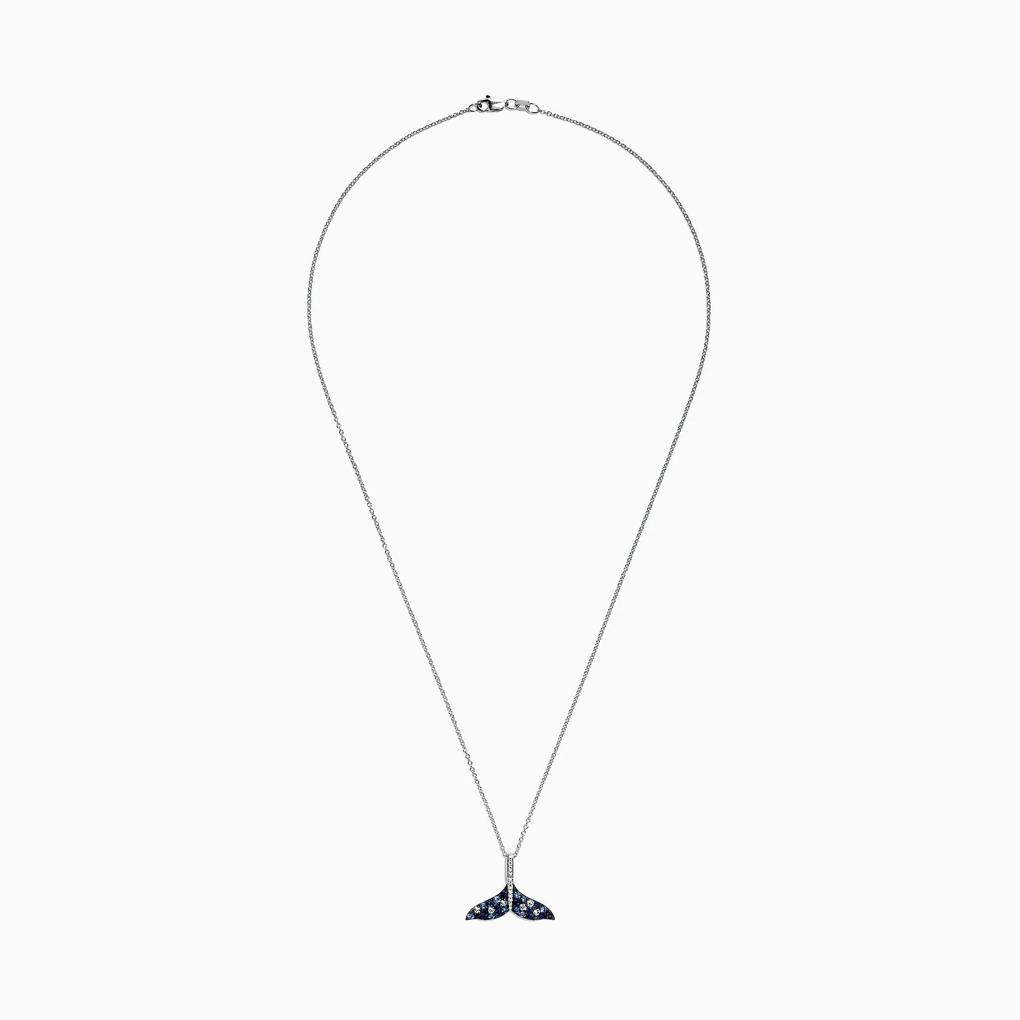 Seaside 14K Gold Sapphire & Diamond Whale's Tail Pendant, 0.79 TCW sold by Effy product image thumbnail 2
