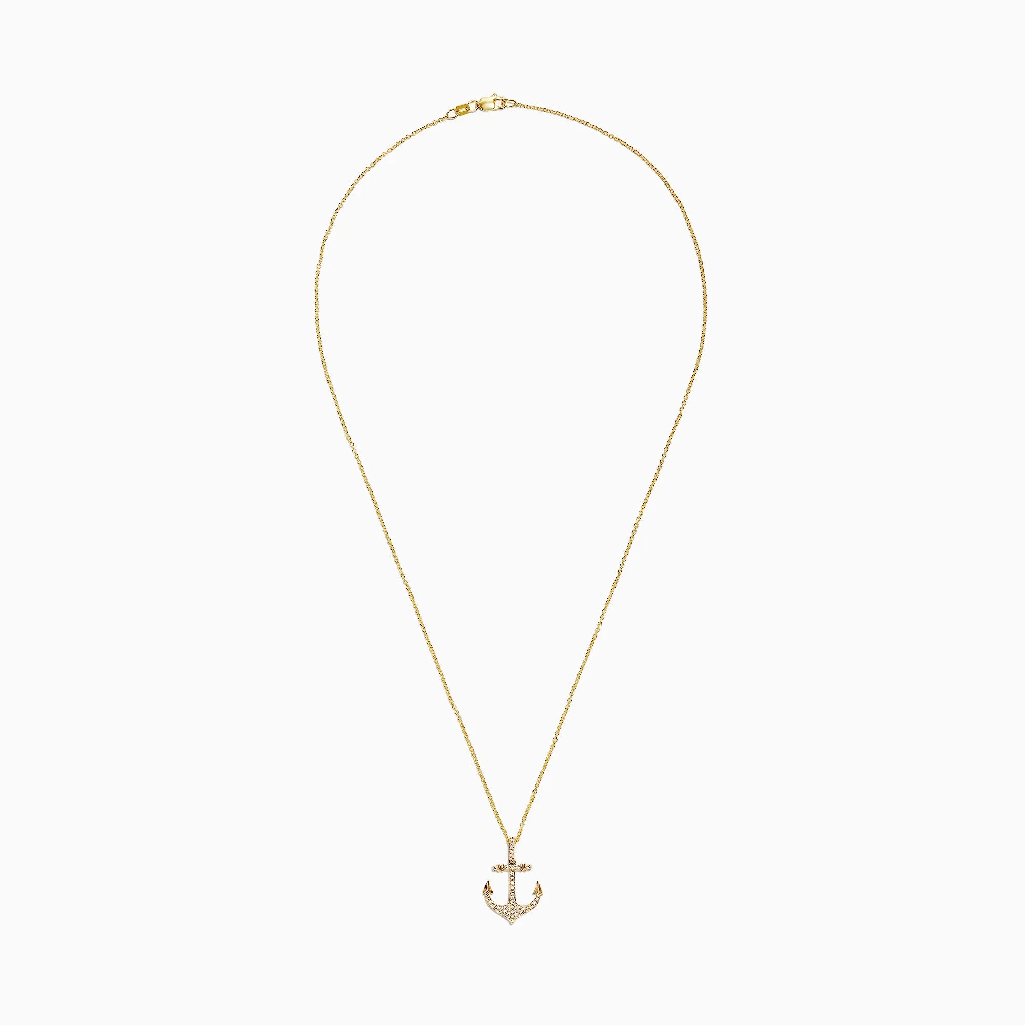 Seaside 14K Yellow Gold Diamond Anchor Pendant, 0.21 TCW sold by Effy product image thumbnail 3