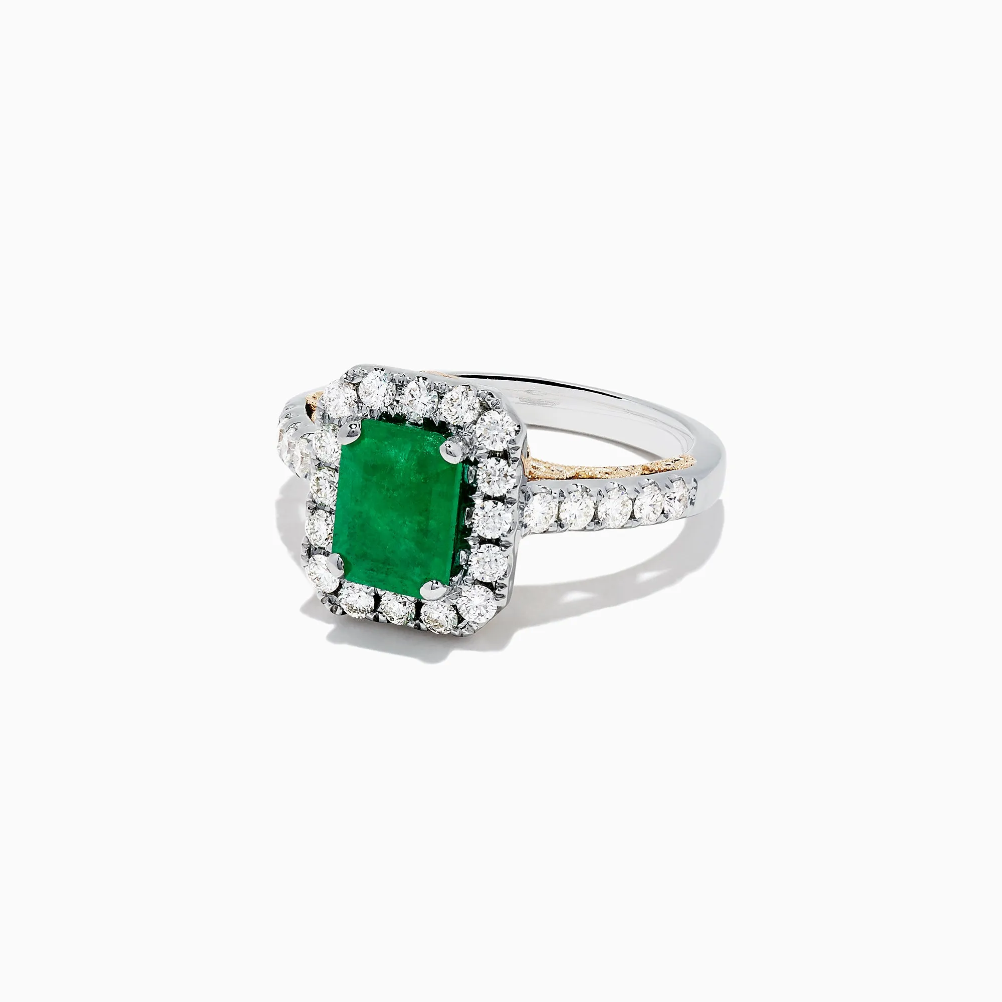 Brasilica 14K 2-Tone Gold Emerald and Diamond Ring, 2.17 TCW sold by Effy product image thumbnail 2