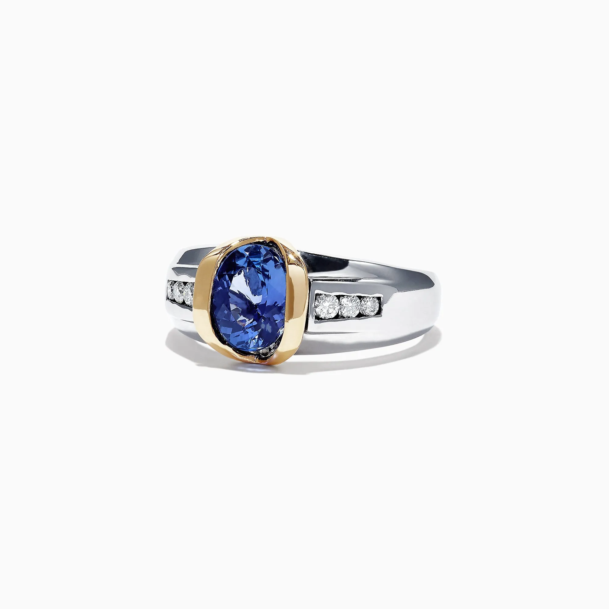 Men's 14K Two-Tone Gold Tanzanite Diamond Ring, 1.90 TCW sold by Effy product image thumbnail 2
