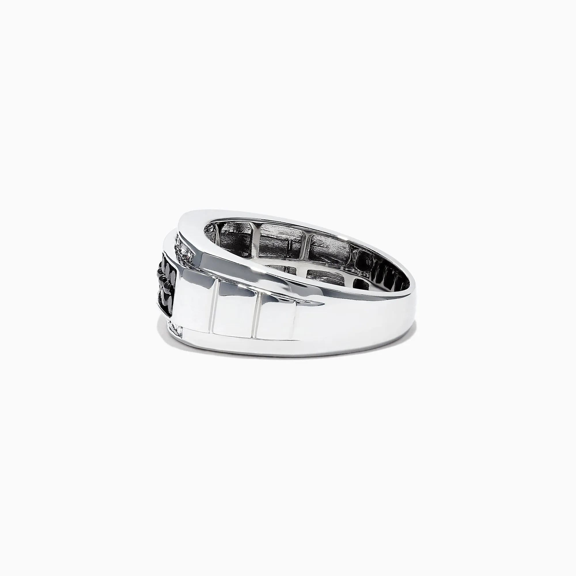 Men's 14K White Gold Black and White Diamond Ring, 0.96 TCW sold by Effy product image thumbnail 3