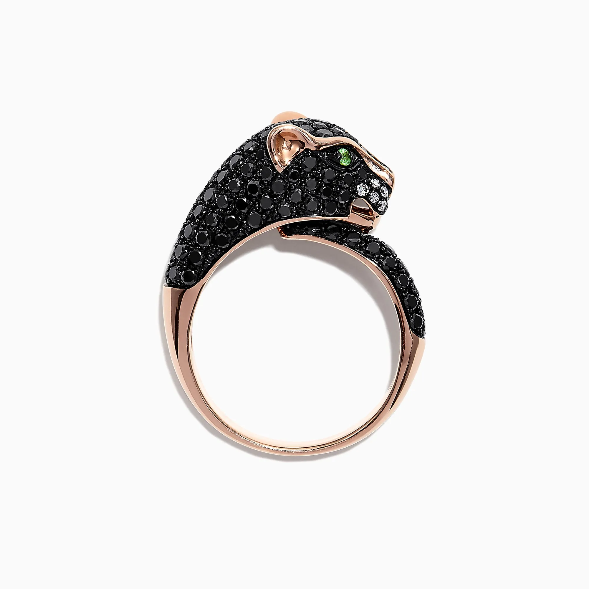 Signature 14K Gold Black Diamond & Tsavorite Panther Ring, 1.75 TCW sold by Effy product image thumbnail 5