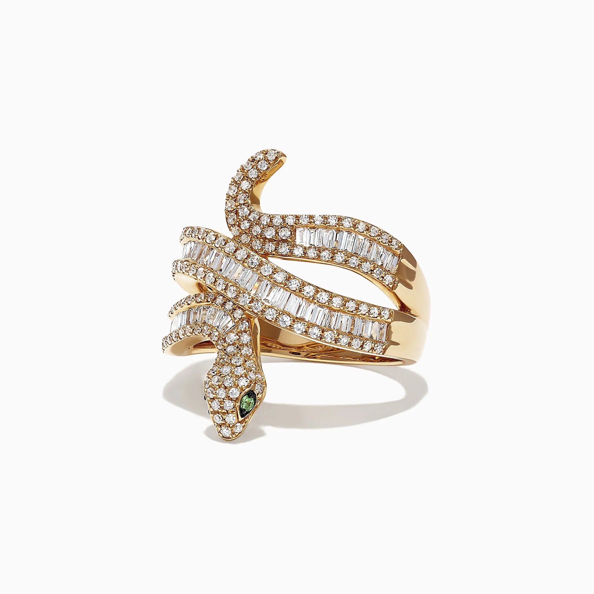 Safari 14K Yellow Gold Diamond Snake Ring, 0.95 TCW sold by Effy product image thumbnail 2