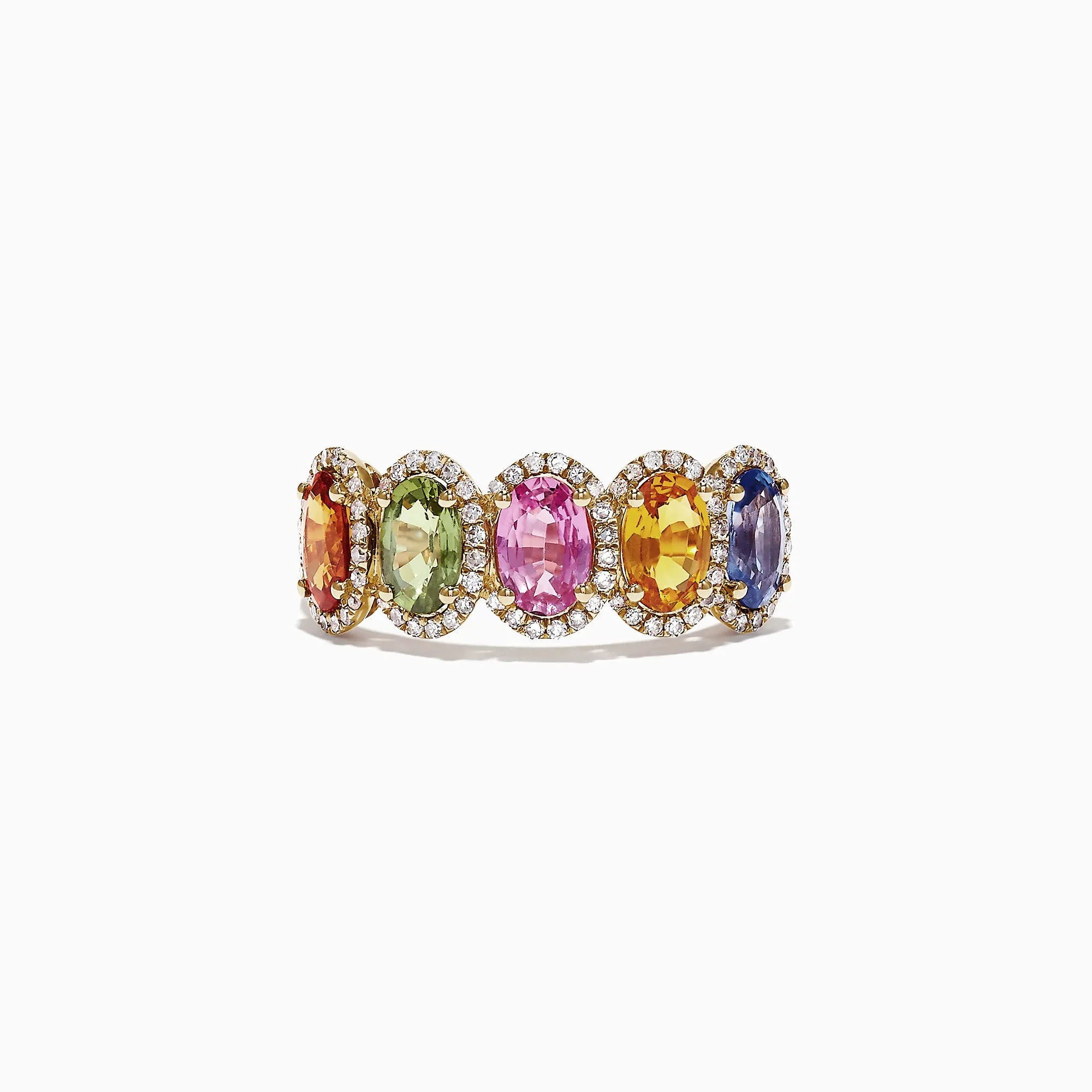 Watercolors 14K Yellow Gold Multi-Sapphire Diamond Ring, 2.81 TCW sold by Effy