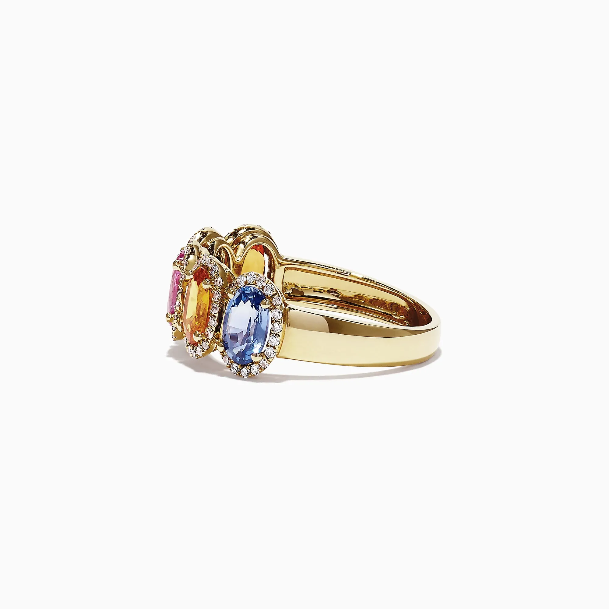 Watercolors 14K Yellow Gold Multi-Sapphire Diamond Ring, 2.81 TCW sold by Effy product image thumbnail 4