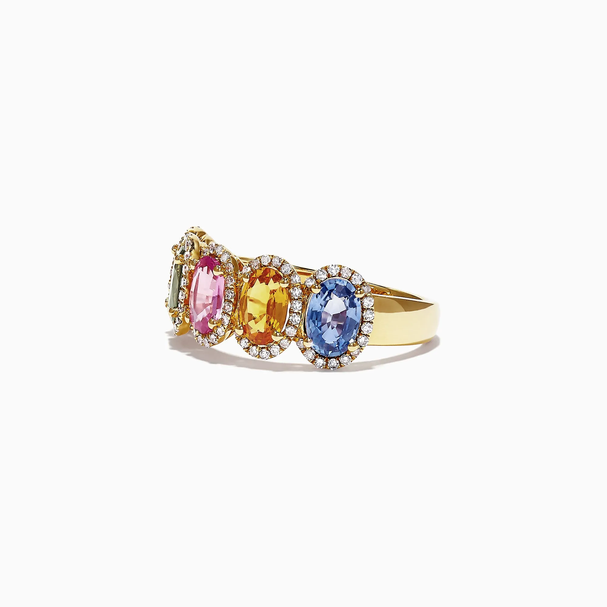 Watercolors 14K Yellow Gold Multi-Sapphire Diamond Ring, 2.81 TCW sold by Effy product image thumbnail 2