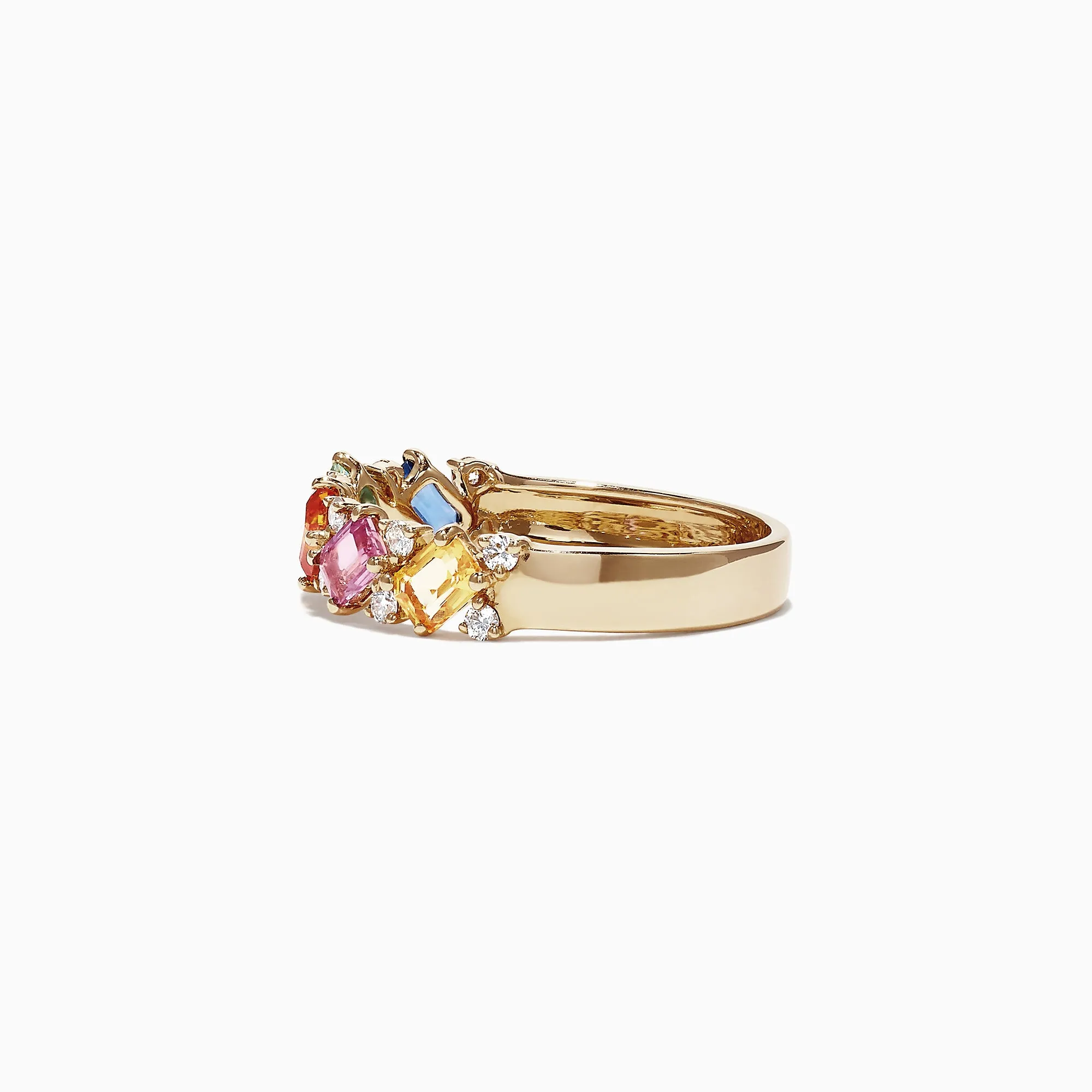 Watercolors 14K Yellow Gold Multi-Sapphire Diamond Ring, 1.52 TCW sold by Effy product image thumbnail 4