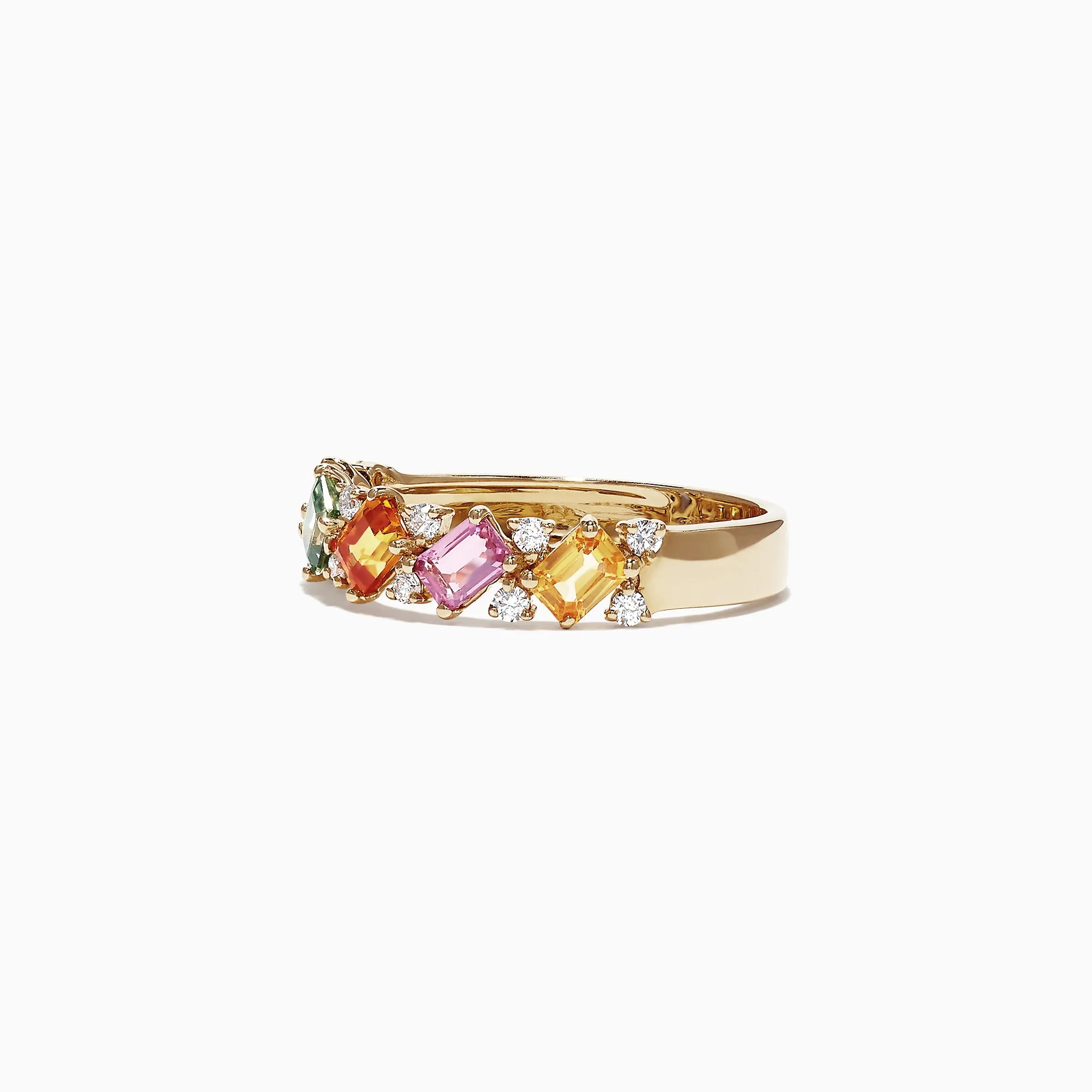 Watercolors 14K Yellow Gold Multi-Sapphire Diamond Ring, 1.52 TCW sold by Effy product image thumbnail 3