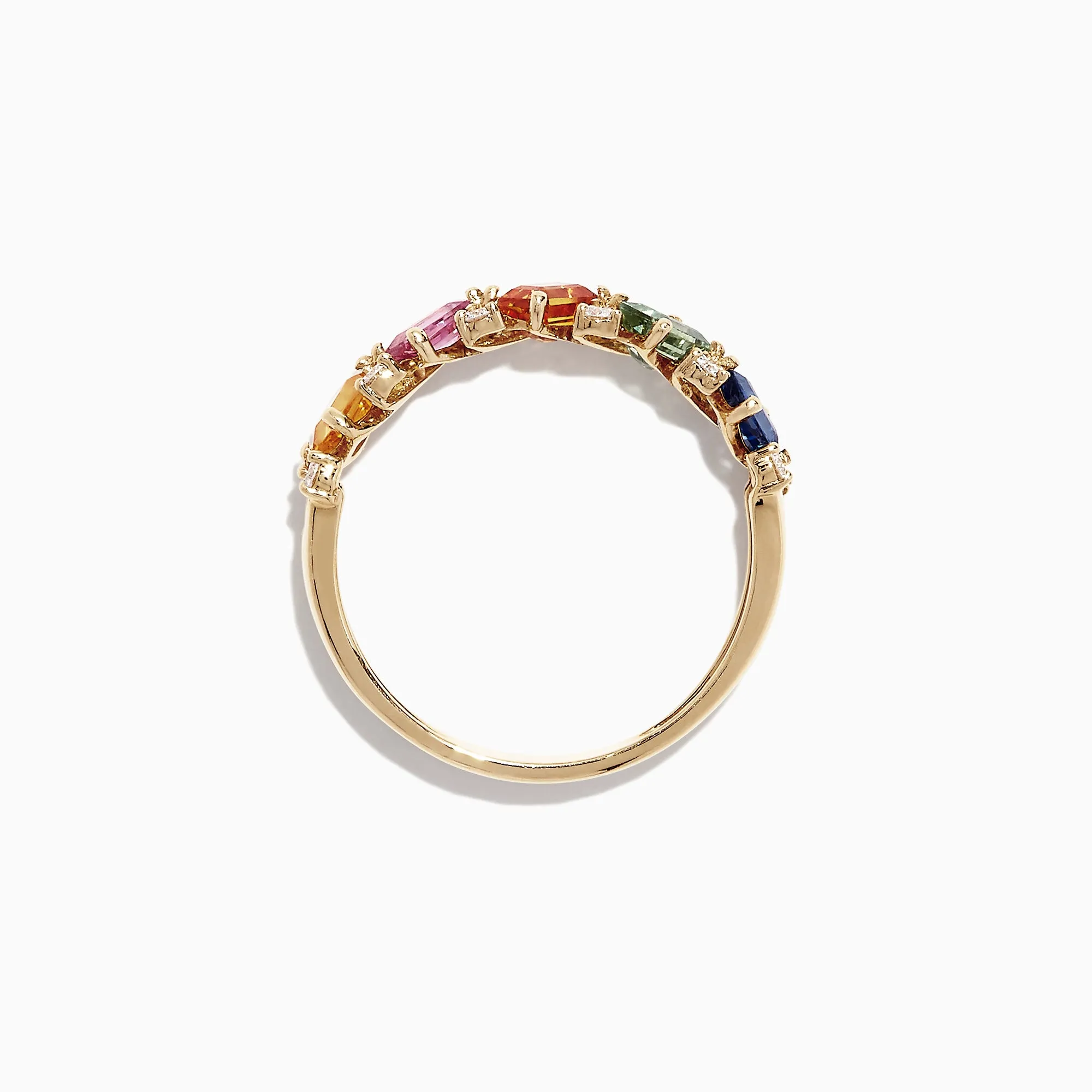 Watercolors 14K Yellow Gold Multi-Sapphire Diamond Ring, 1.52 TCW sold by Effy product image thumbnail 5
