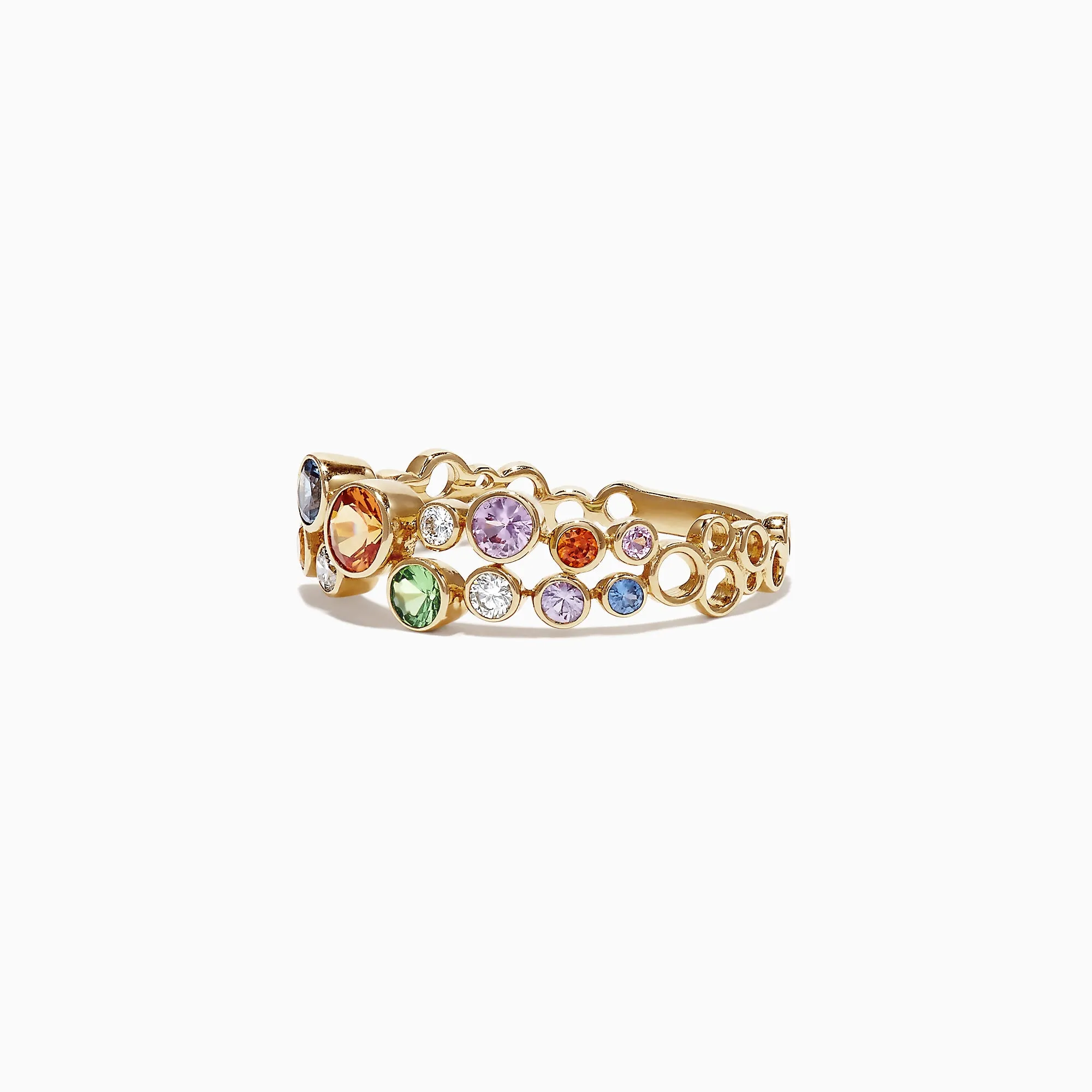 Watercolors 14K Yellow Gold Multi-Sapphire and Diamond Ring, 1.03 TCW sold by Effy product image thumbnail 2